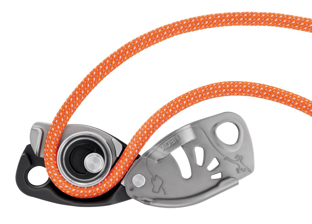 Petzl Neox Belay Device - Light Grey