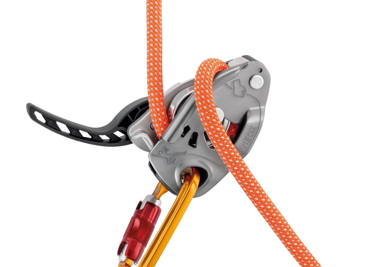 Petzl Neox Belay Device - Light Grey