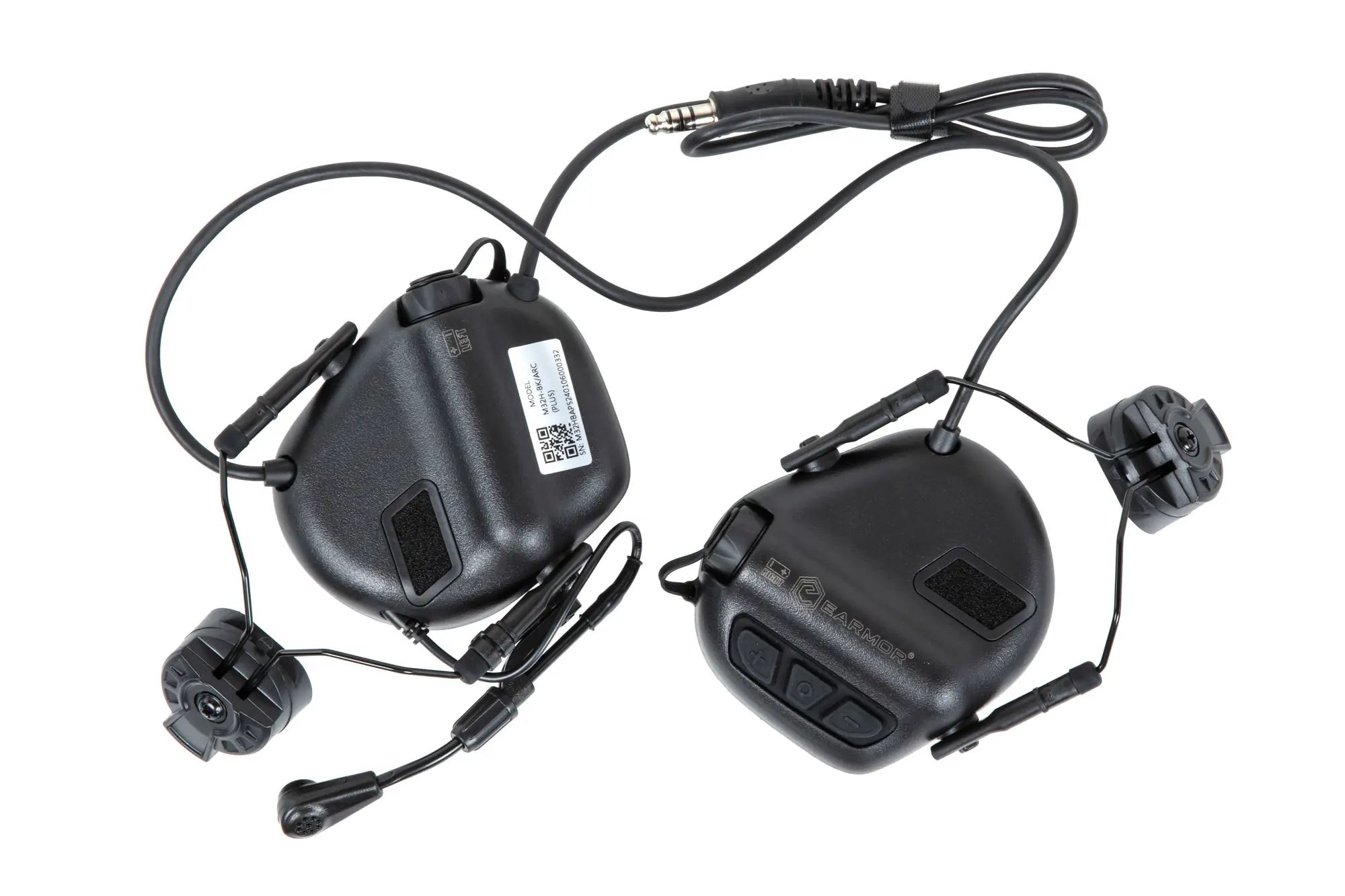 Earmor M32H Plus active hearing protectors - Black