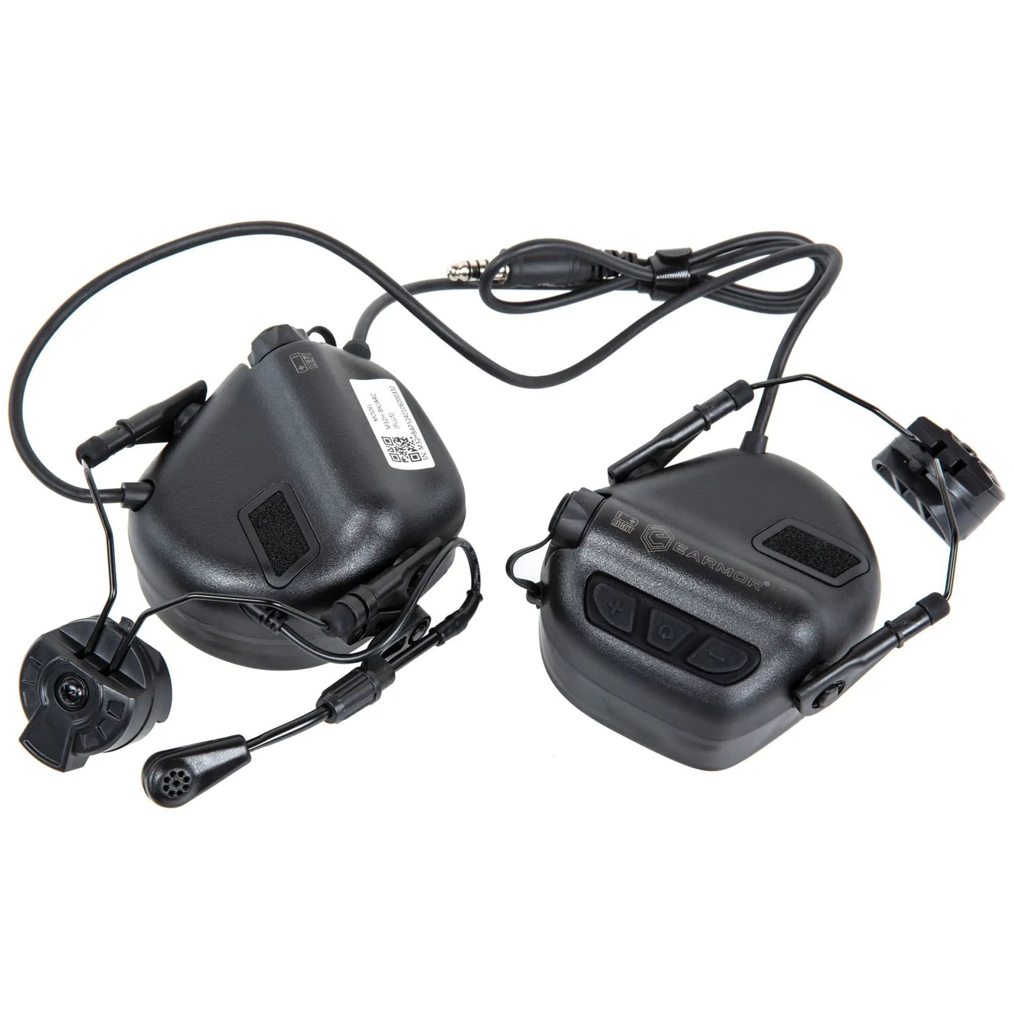 Earmor M32H Plus active hearing protectors - Black