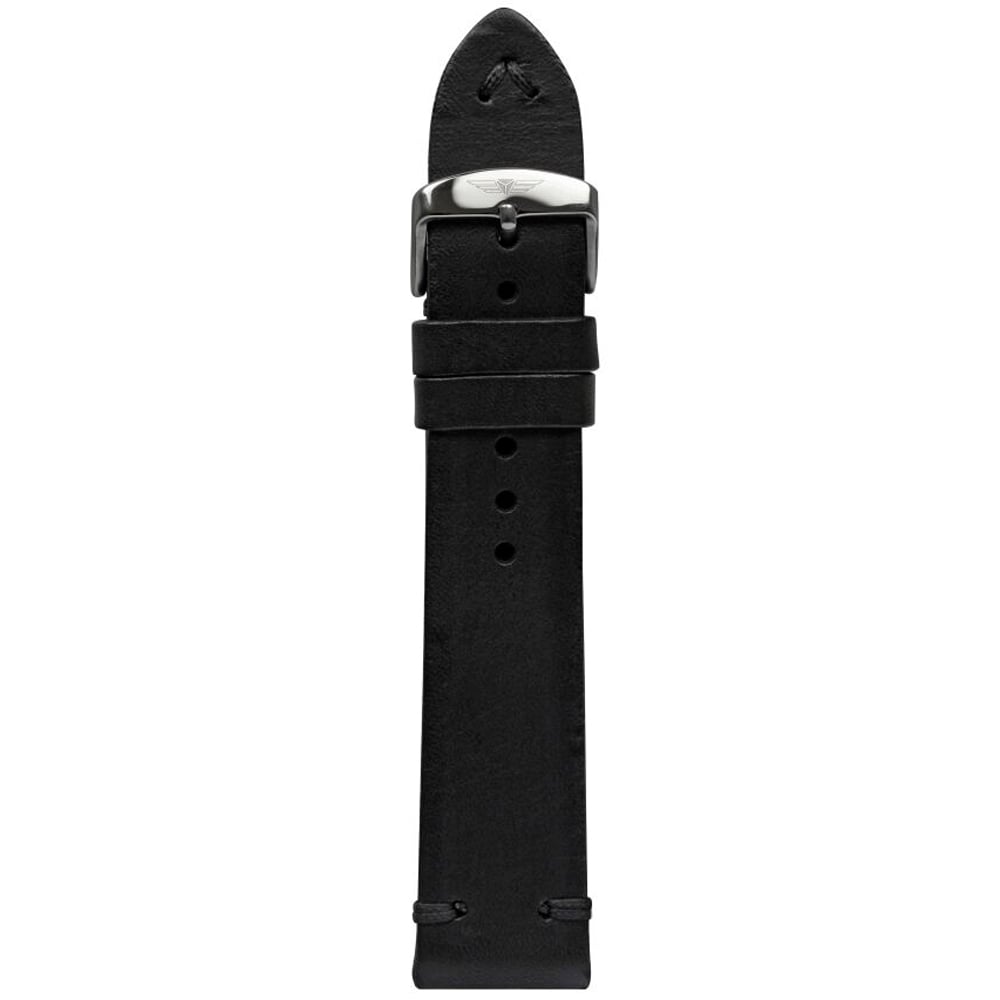 Iron Annie Leather Watch Strap - Black 22 mm