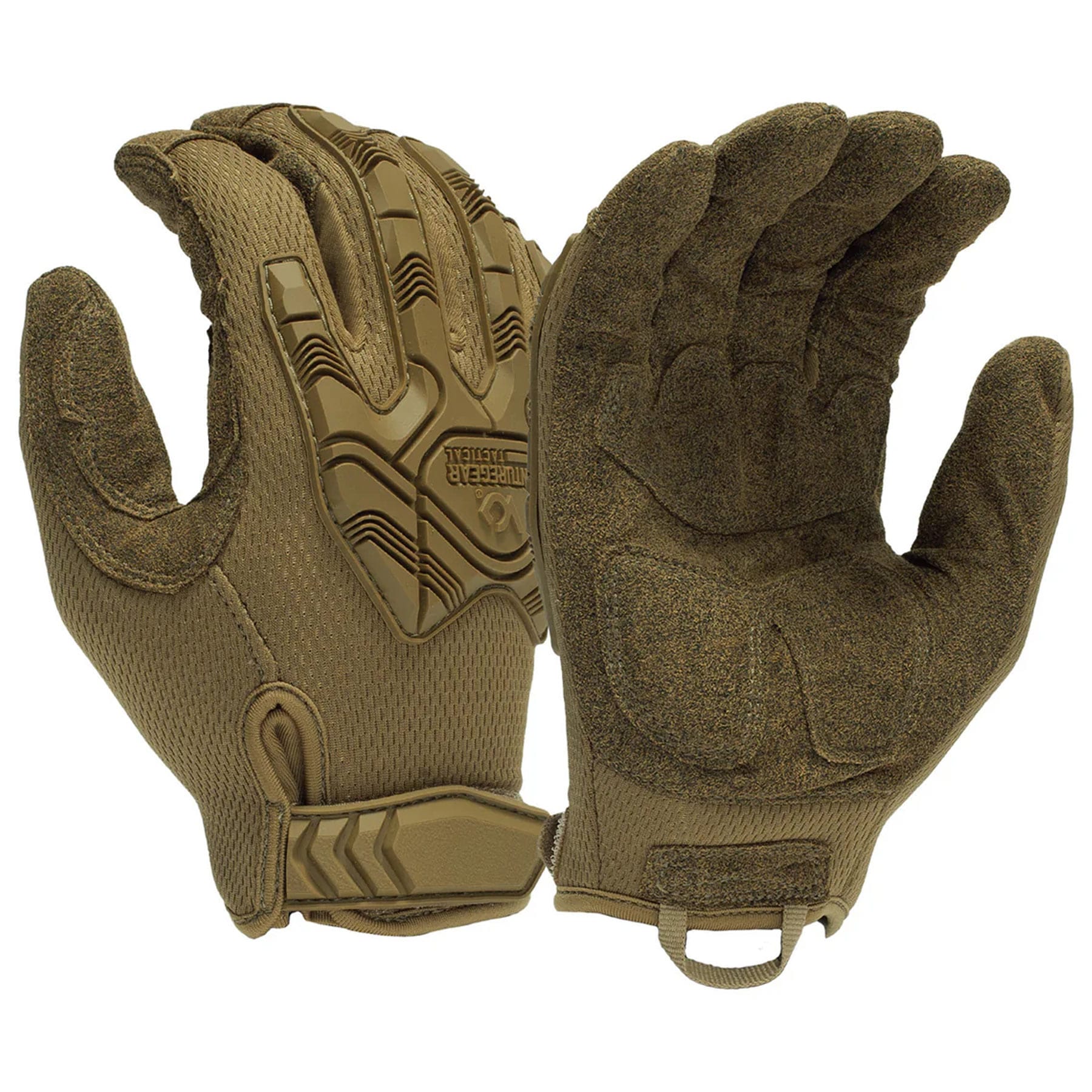 Pyramex Venture Gear Tactical Heavy-Duty Impact Operator Gloves - Coyote Brown