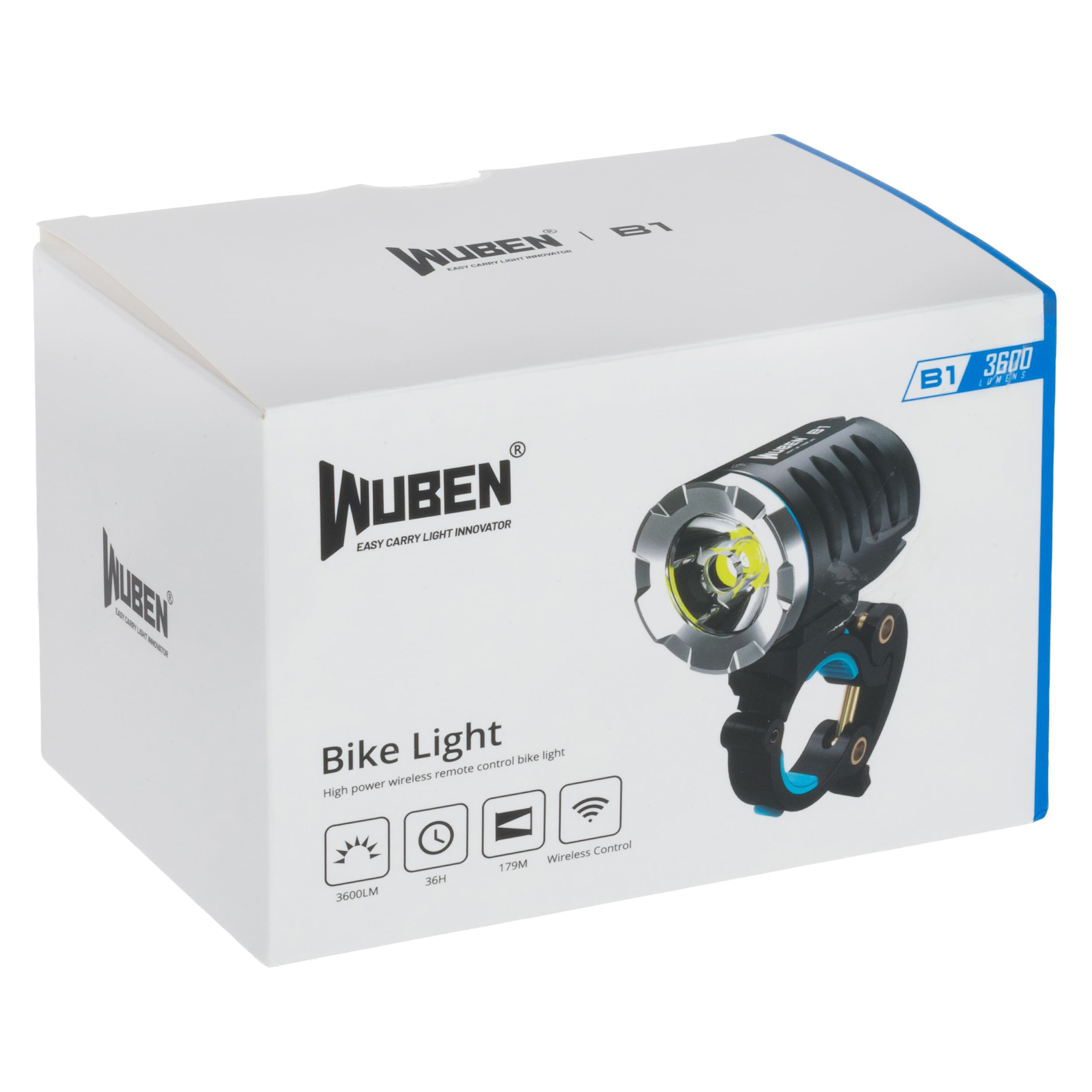 Wuben B1 Front Bike Light Black - 3600 lumens