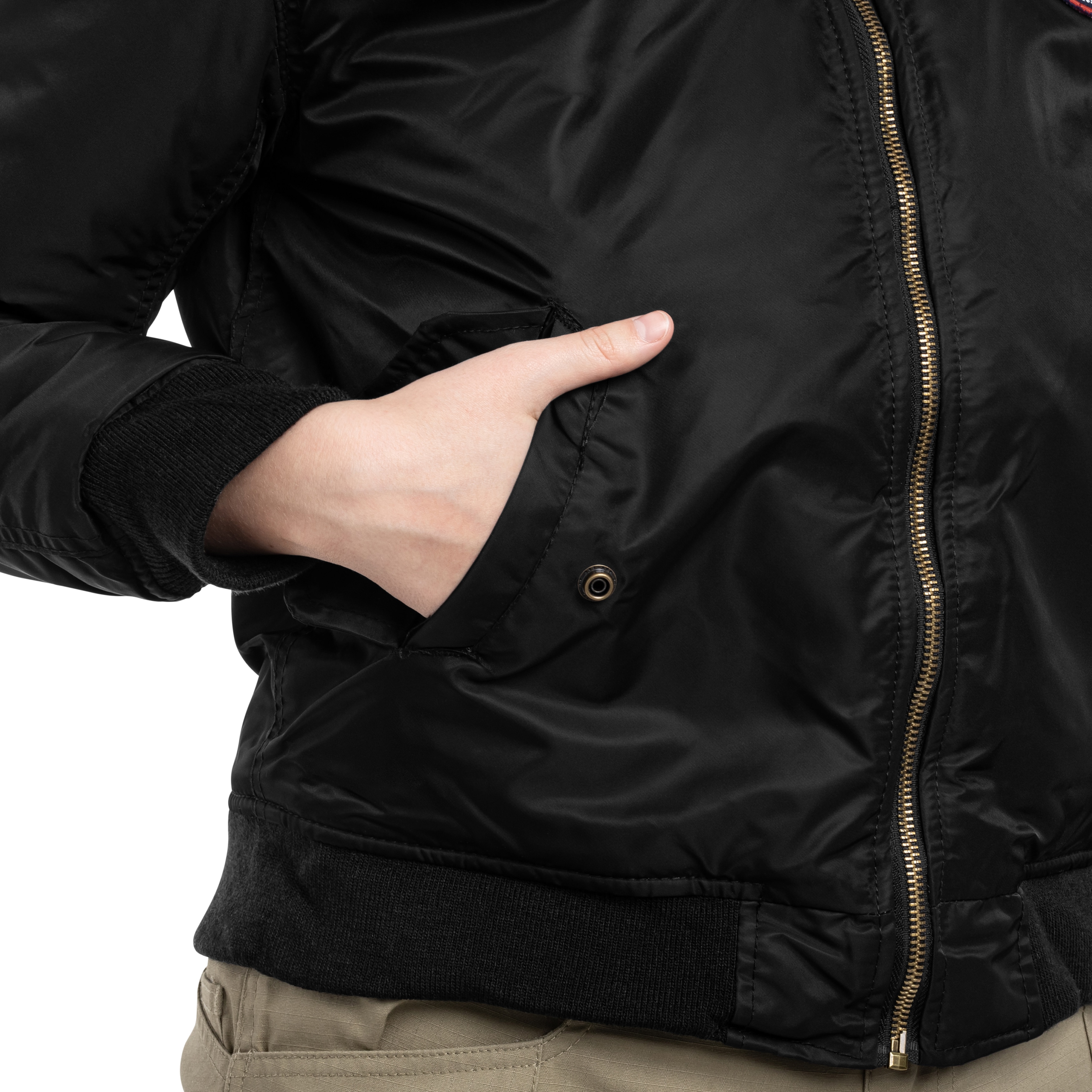 Mil-Tec Children's MA1 Flight Jacket - Black