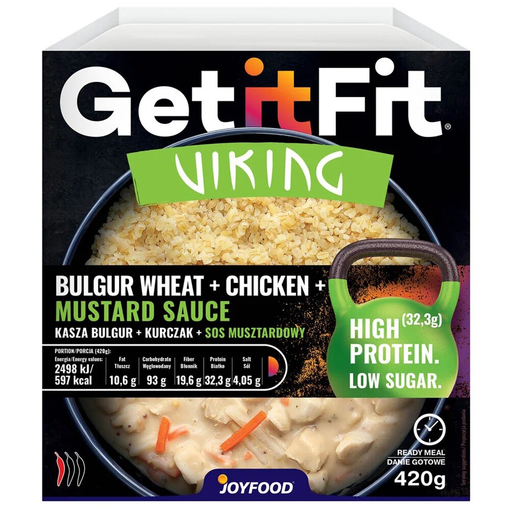 Joyfood Viking ready meal bulgur groats with chicken and vegetables in mustard sauce 420 g