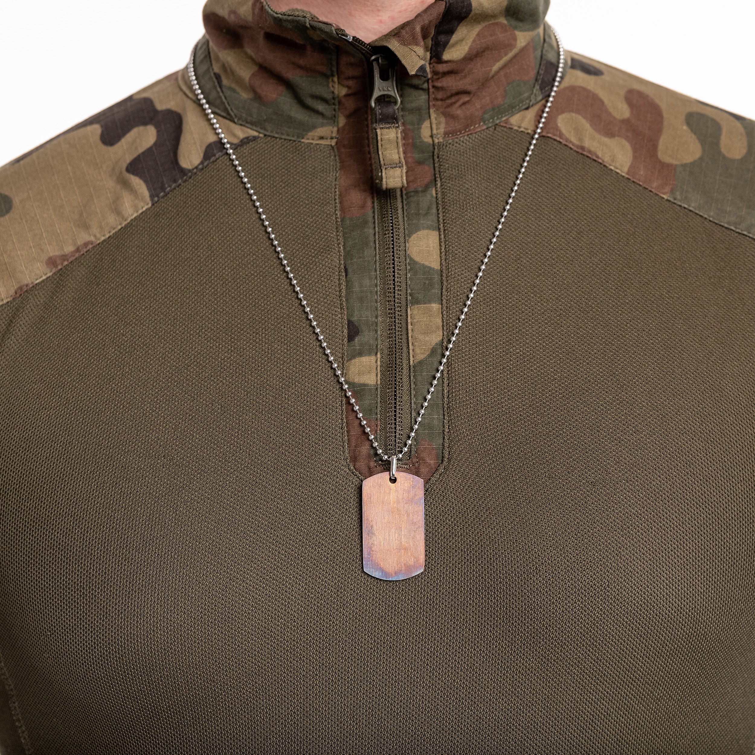 Piran stainless steel dog tag - Case Hardened