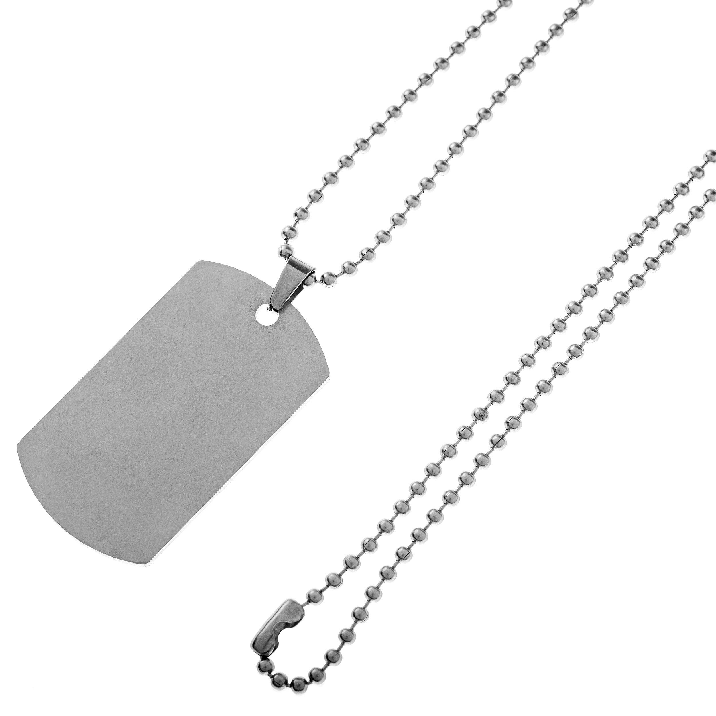 Piran stainless steel dog tag - Raw