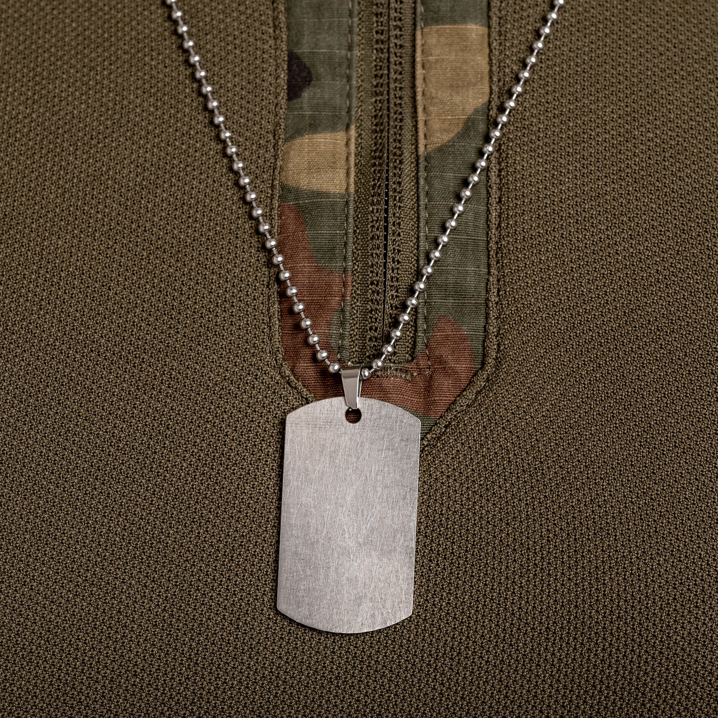 Piran stainless steel dog tag - Raw