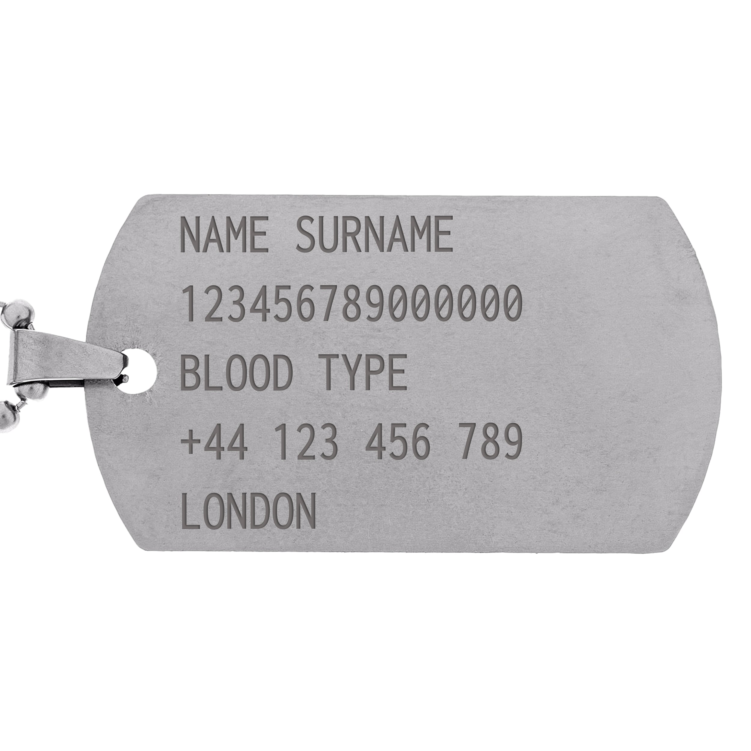 Piran stainless steel dog tag - Raw