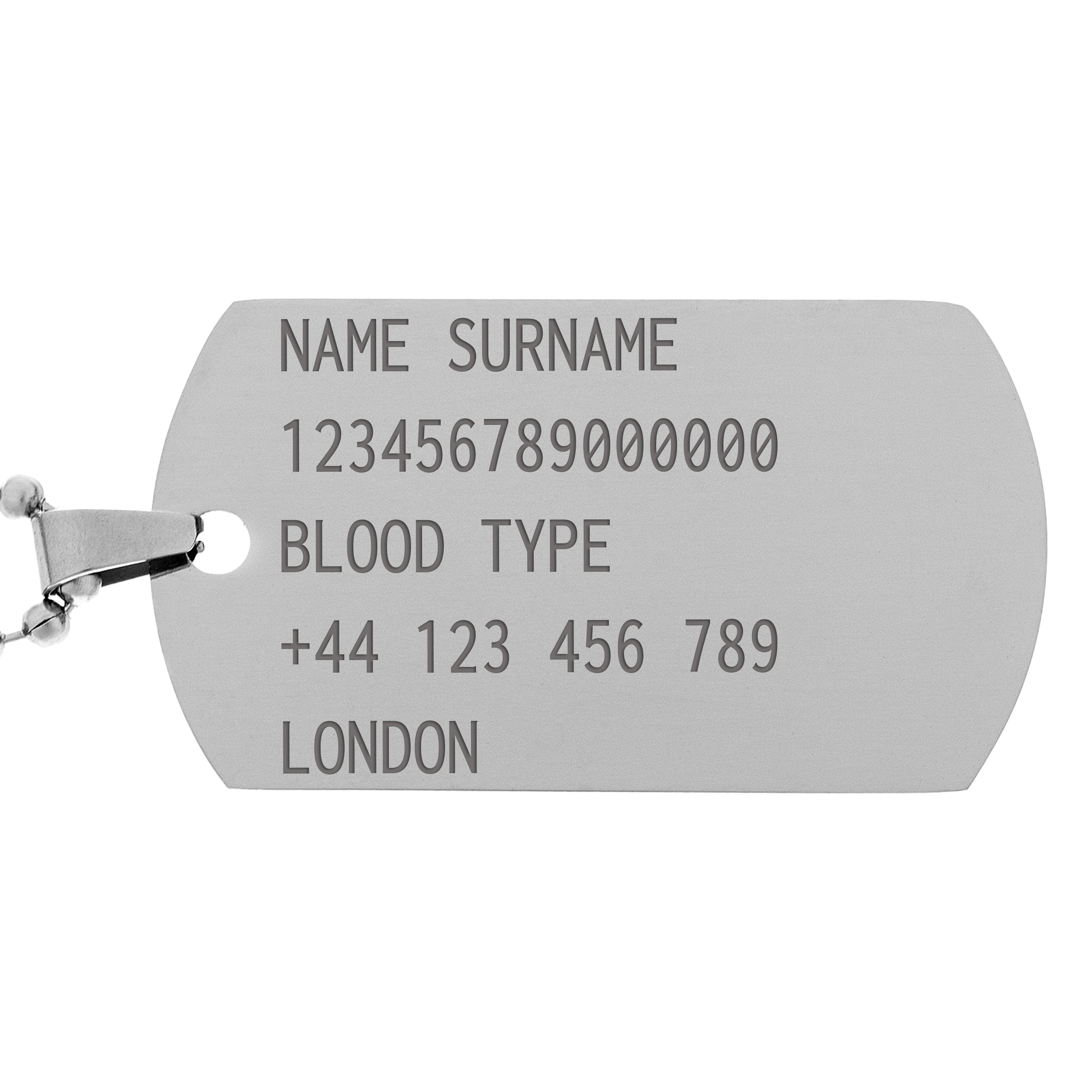 Piran Stainless Steel Dog Tag - Polished