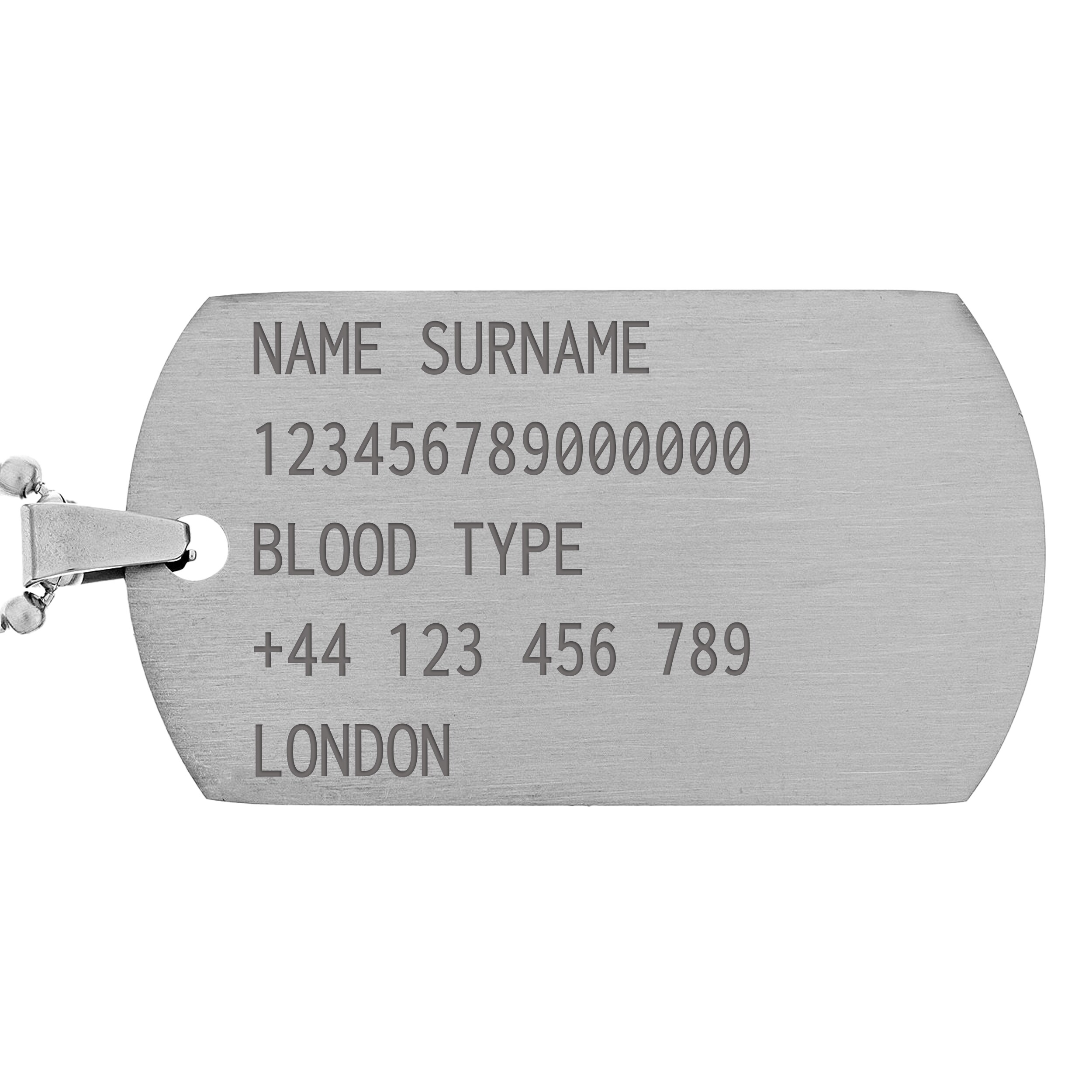 Piran Stainless Steel Dog Tag - Satin