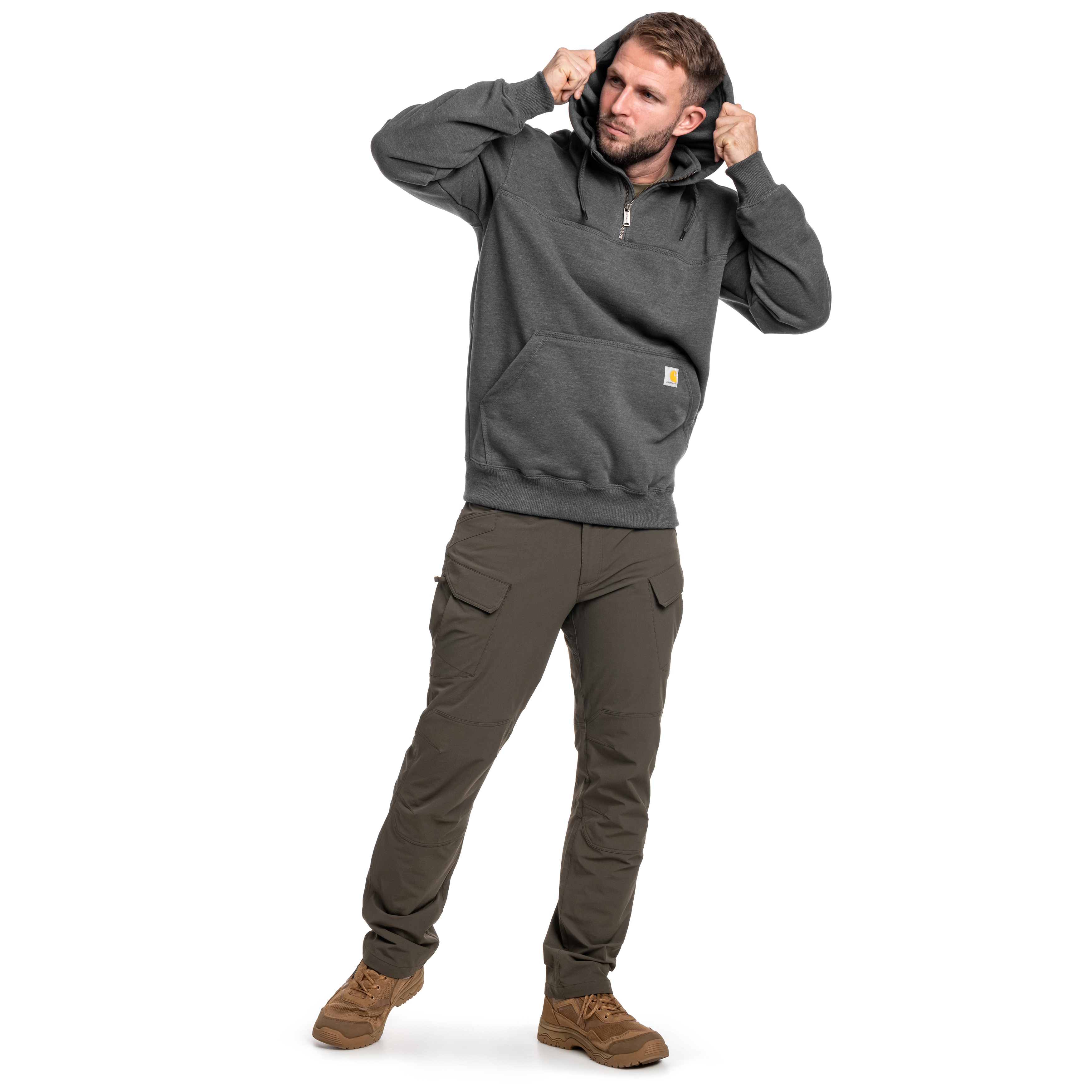 Carhartt Rain Defender Heavyweight Half Zip Sweatshirt - Carbon Heather