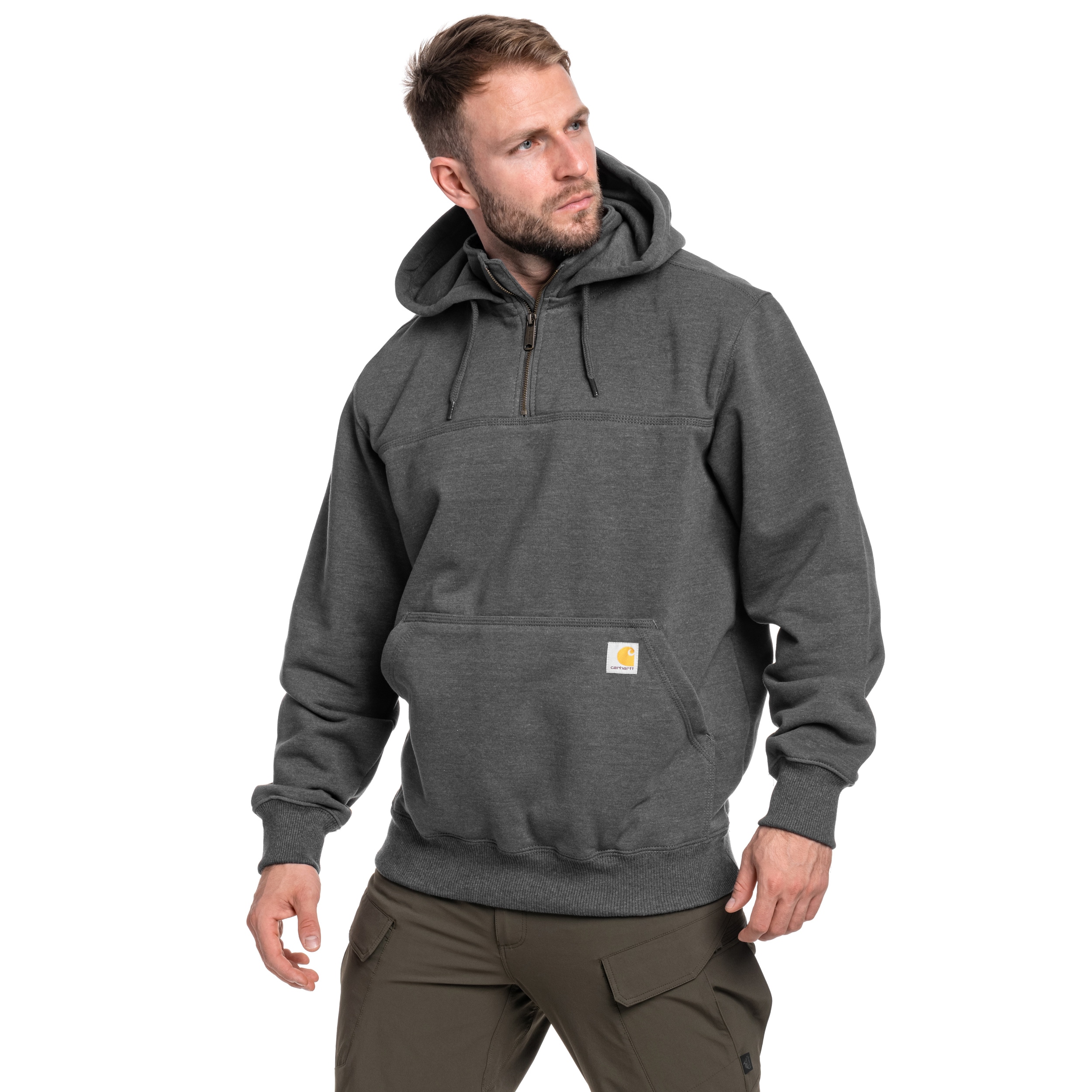 Carhartt Rain Defender Heavyweight Half Zip Sweatshirt - Carbon Heather