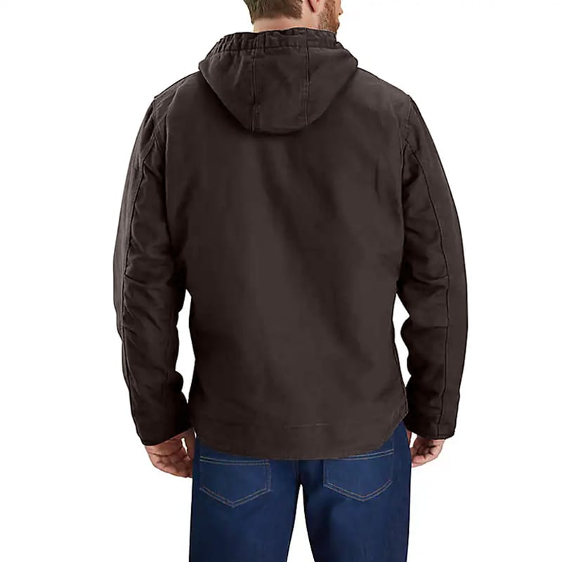 Carhartt Washed Duck Sherpa Lined Jacket - Dark Brown