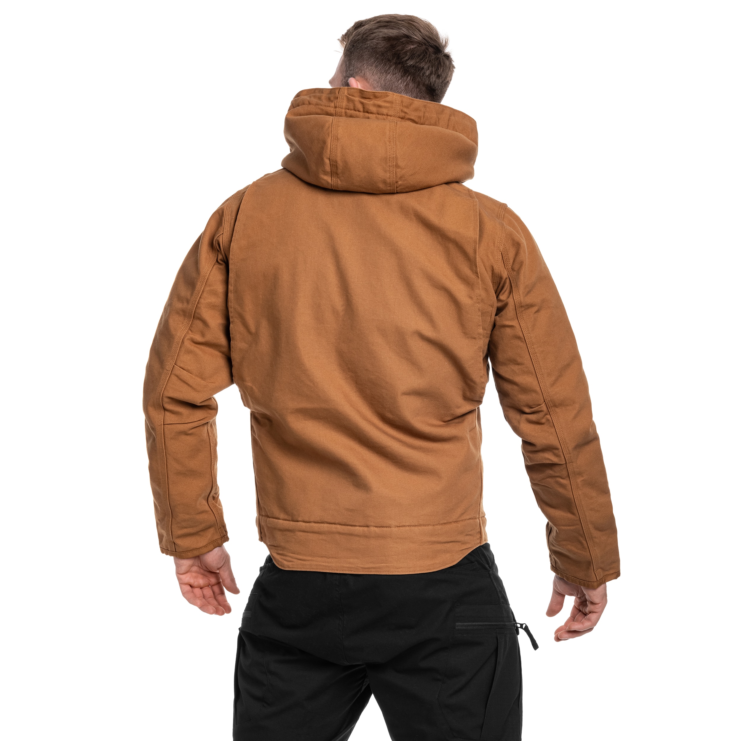 Carhartt Washed Duck Sherpa Lined Jacket - Dark Brown