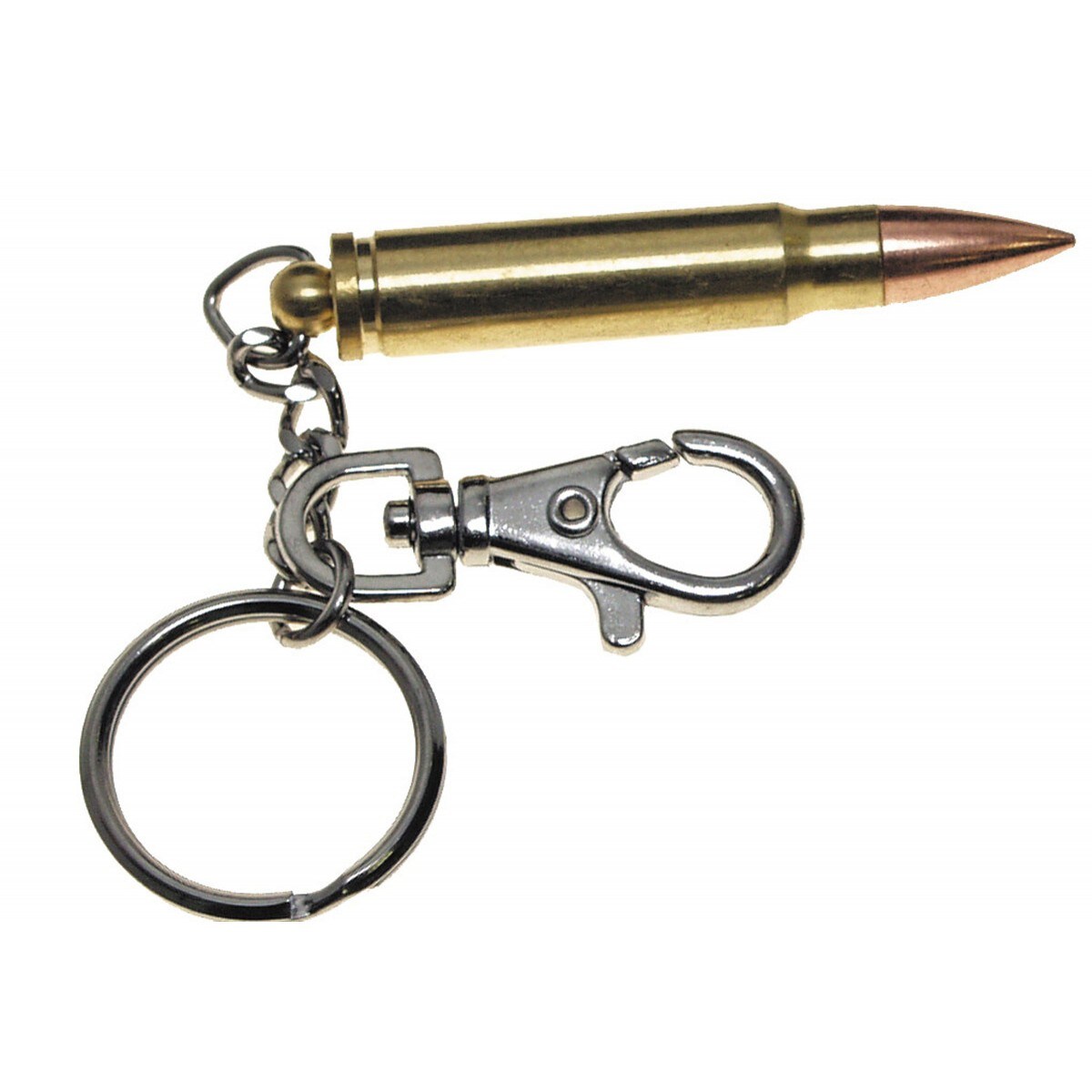 MFH key ring with metal carabiner - 5.56 mm cartridge