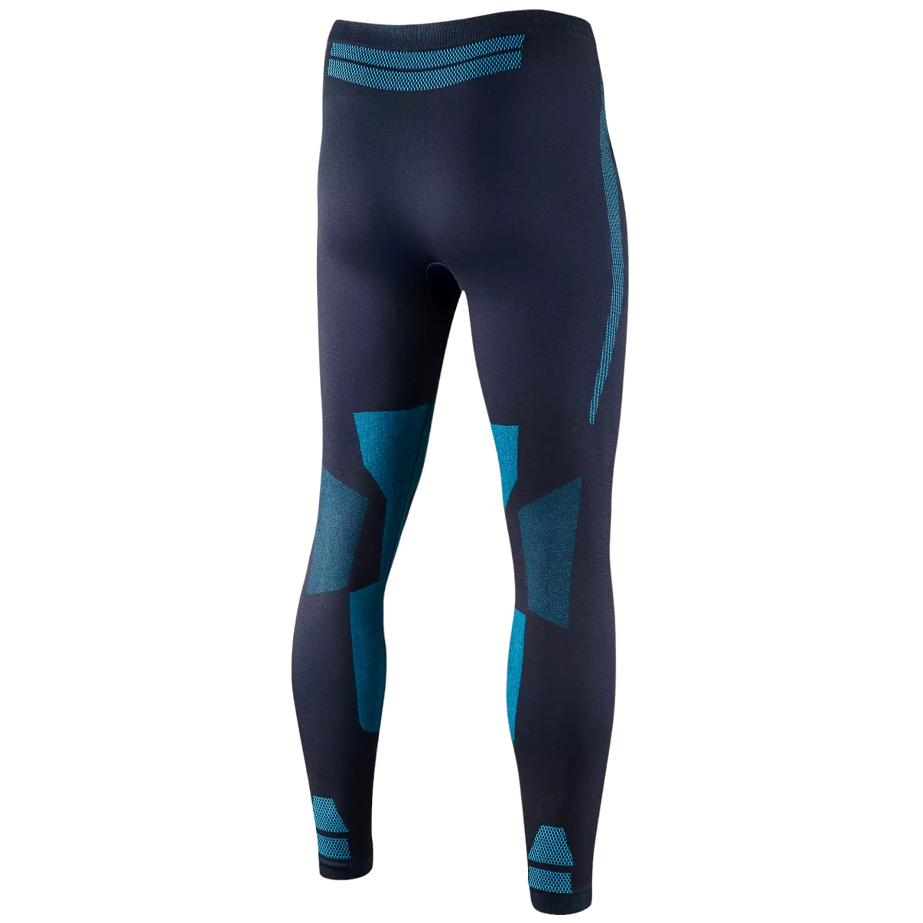 Brubeck Dry Men's Thermoactive Leggings - Graphite/Blue