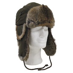 Max Fuchs Winter Beanie with fur - Olive