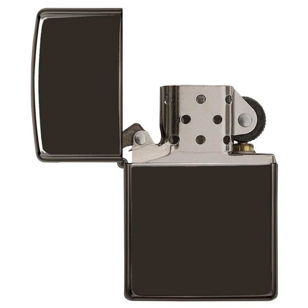 Zippo High Polish Black Gasoline Lighter