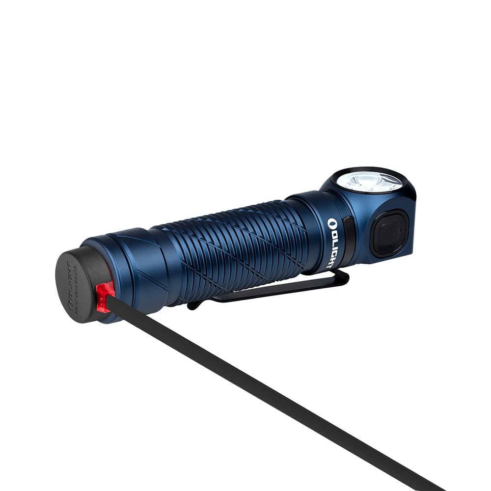 Olight Perun 3 Head and Angled Torch Midnight Blue with headband - 3000 lumens