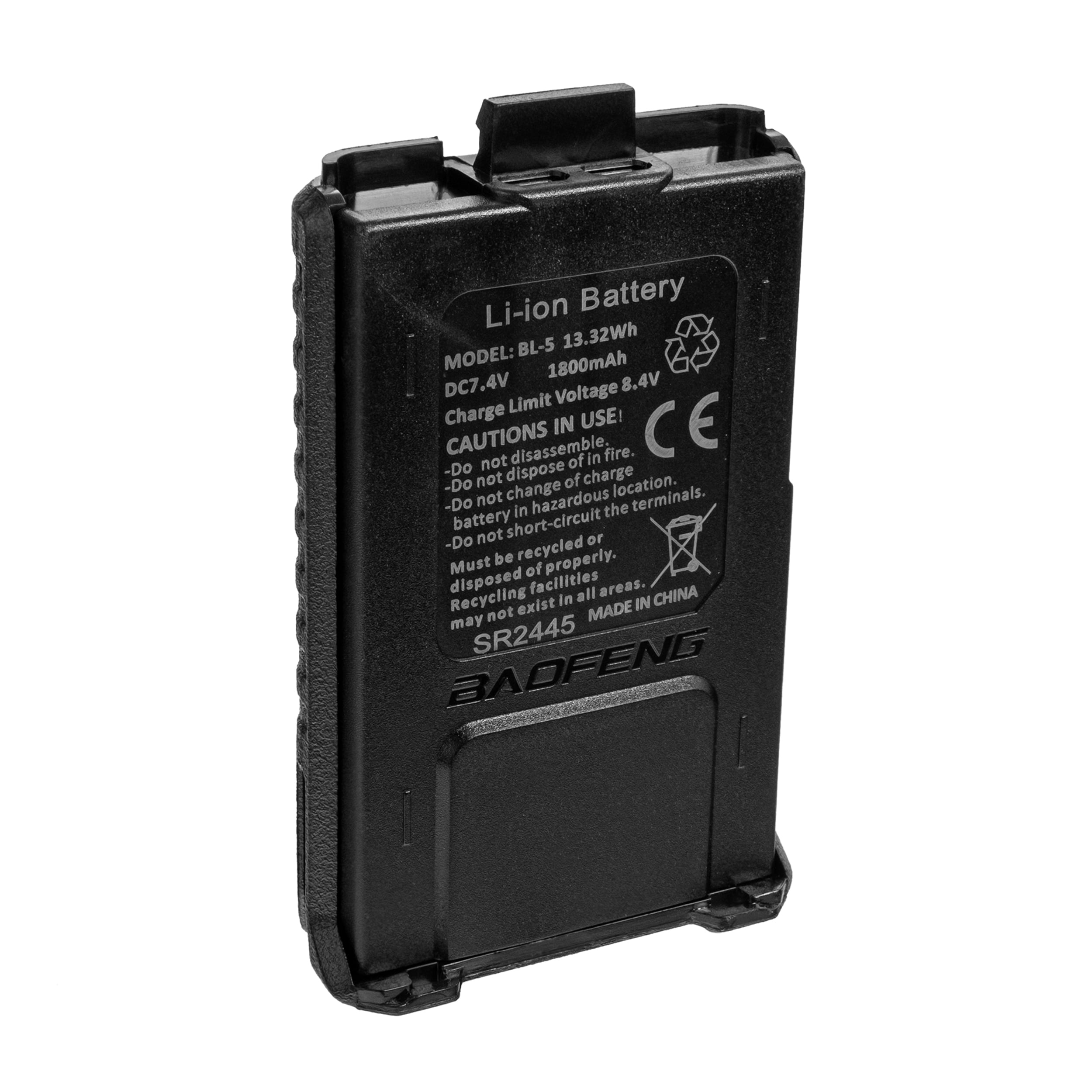 Baofeng 1800 mAh Rechargeable battery for UV-5R radio - USB-C