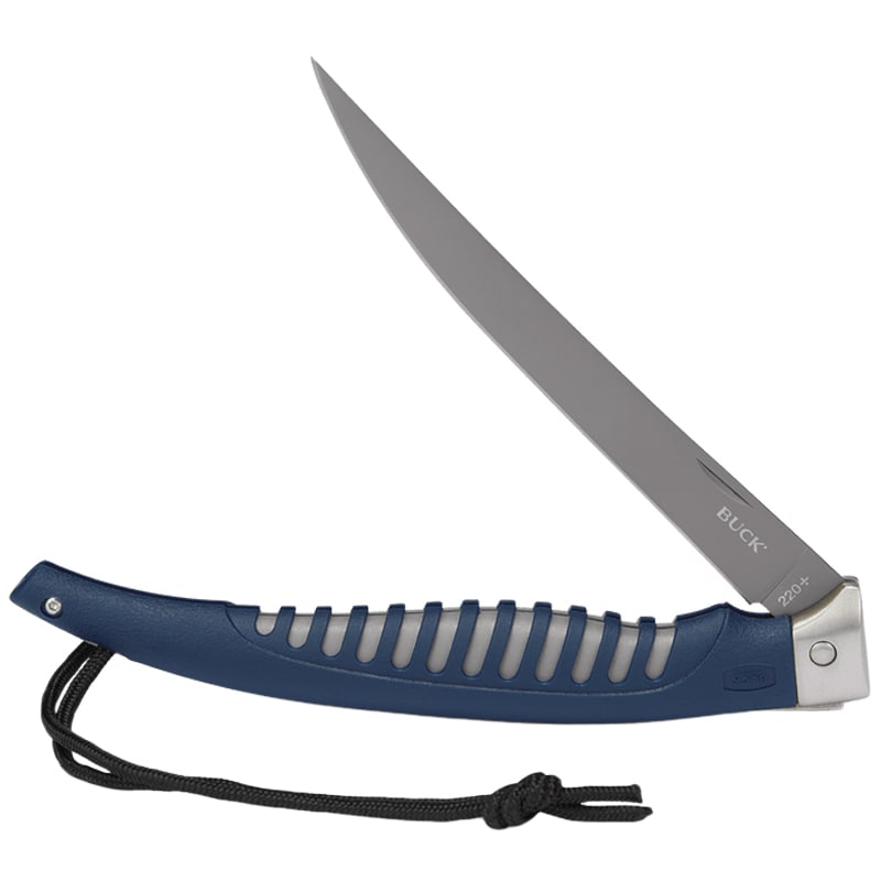 Buck 220 Silver Creek Fillet Folding Kitchen Knife - Blue