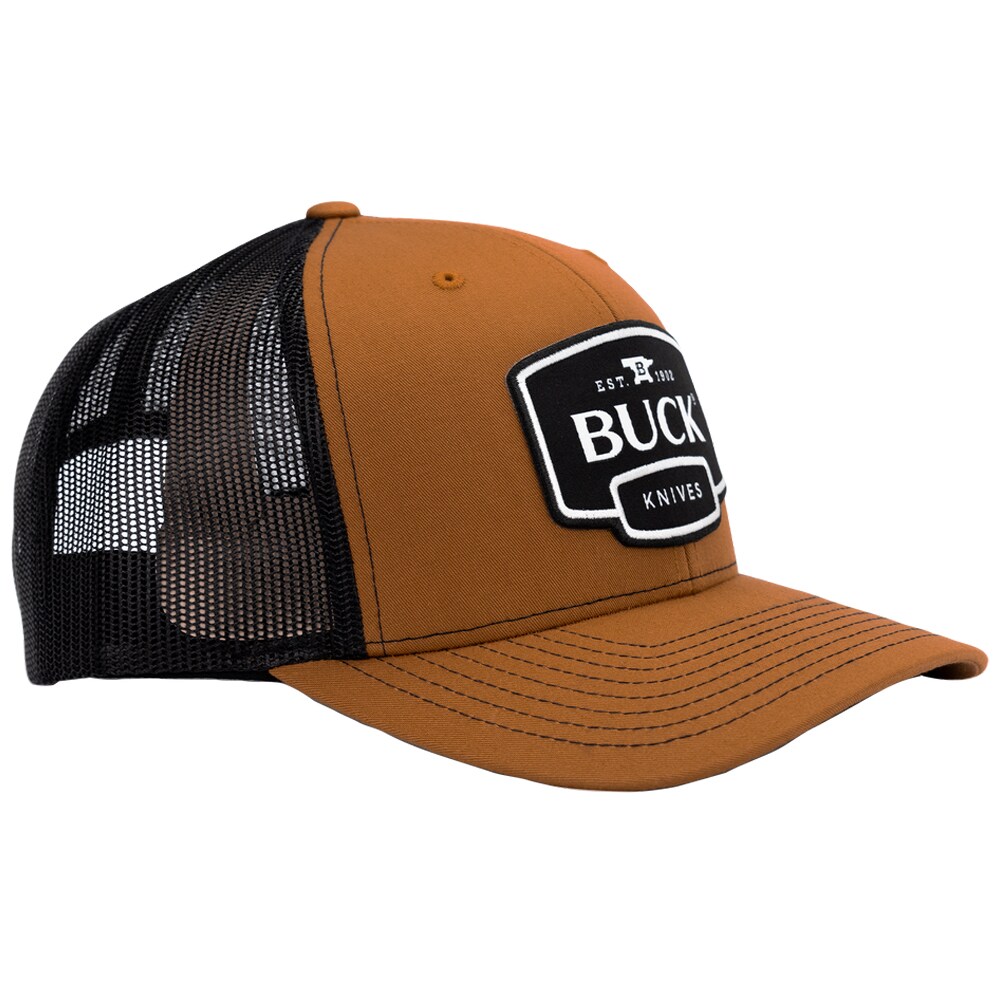 Buck Logo Baseball Cap - Camel Brown/Black