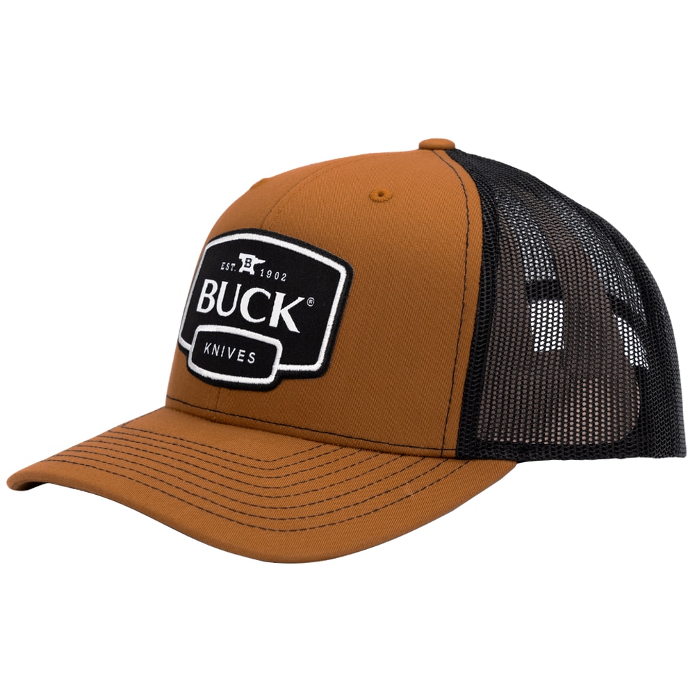 Buck Logo Baseball Cap - Camel Brown/Black