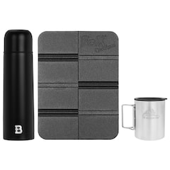 Badger Outdoor Liquid Thermos 750 ml + Thermal mug + MFH mat - set