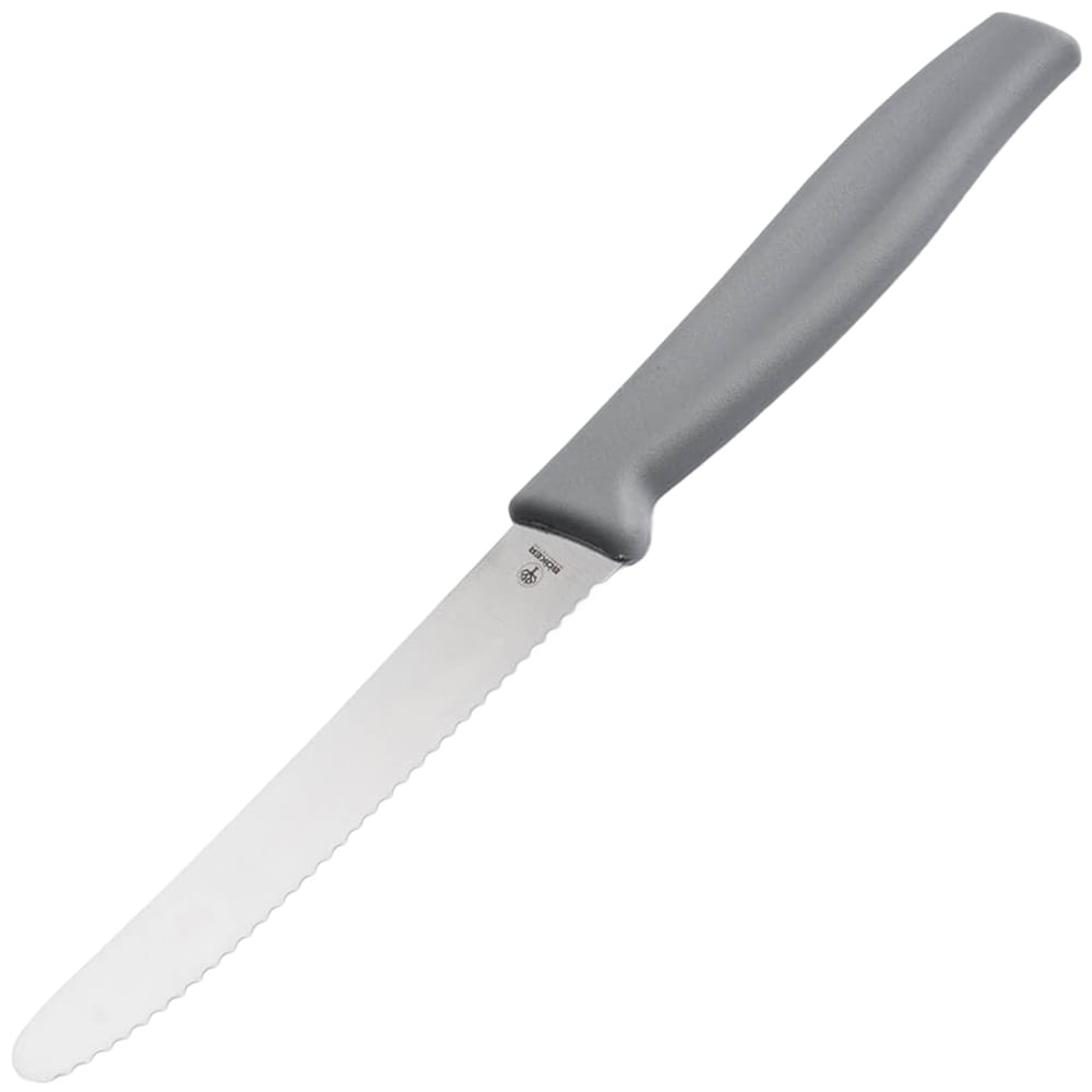 Boker Grey Kitchen Knife - serrated with rounded tip