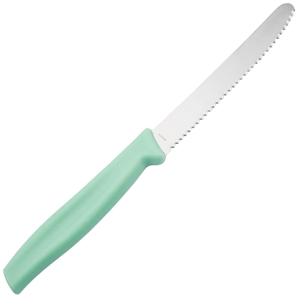 Boker Mint Green Kitchen Knife - Serrated with rounded tip