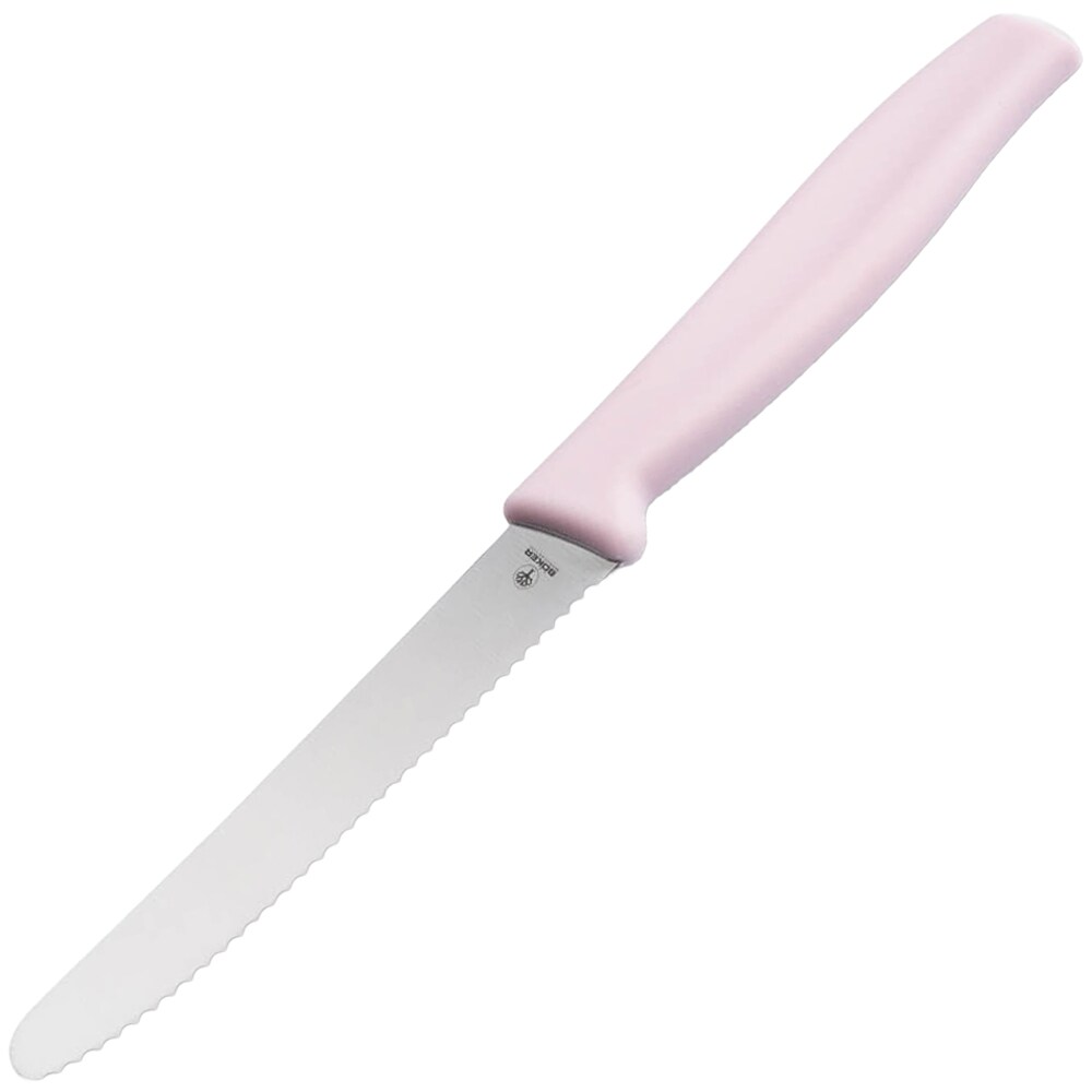 Boker Pink Kitchen Knife - Serrated with rounded tip