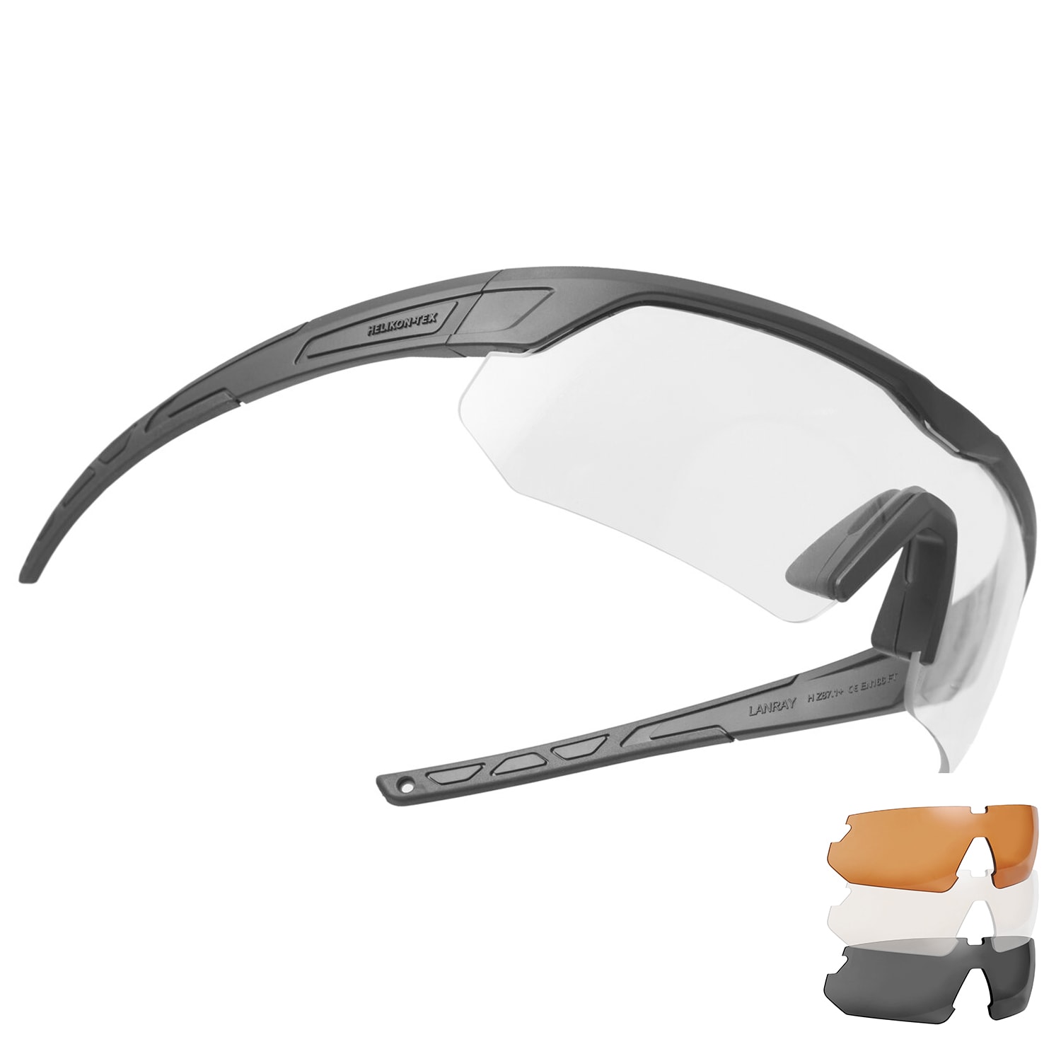 Helikon-Tex LanRay Shooting Pro Set Tactical Glasses - Black/Clear