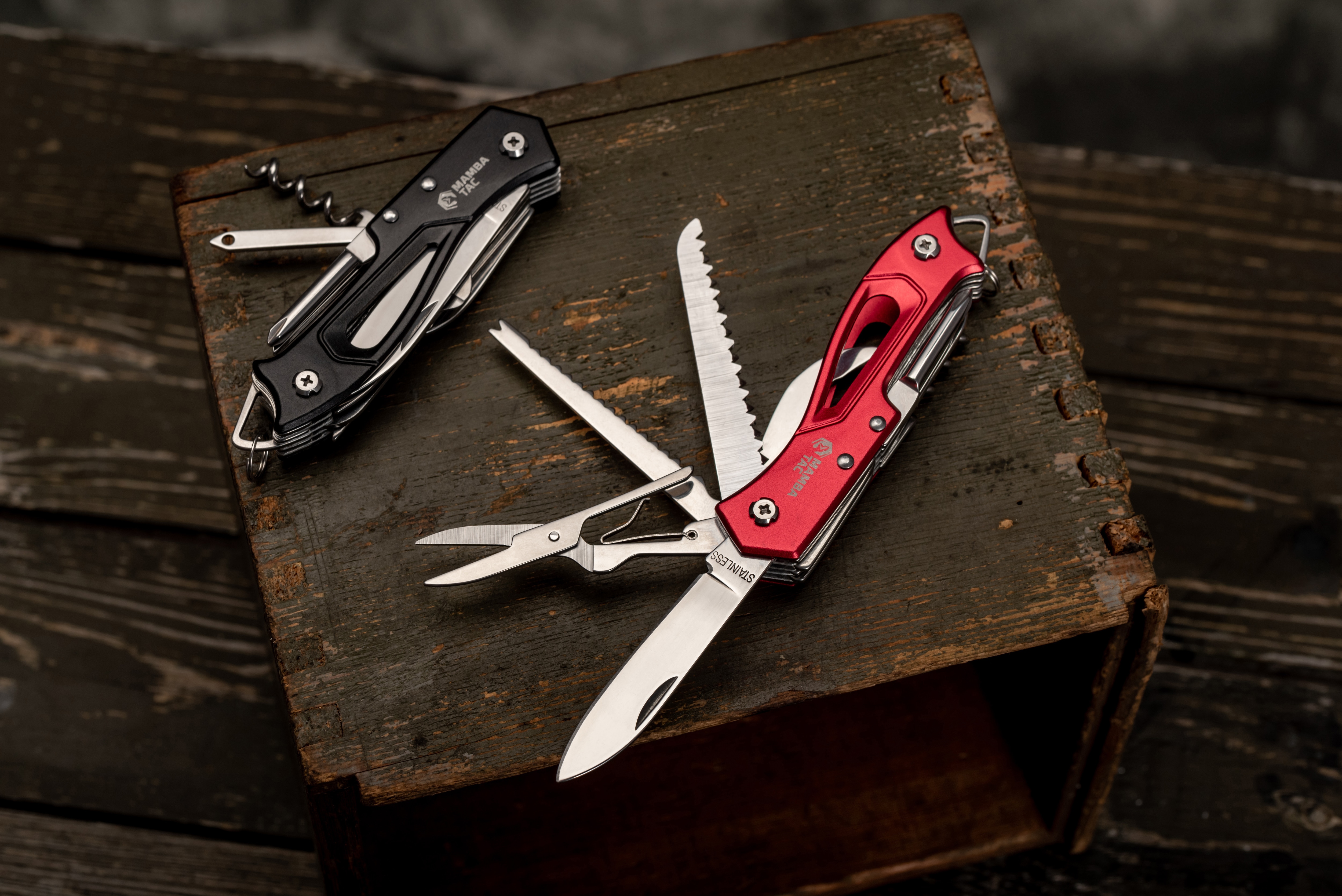 Mamba Tac Handy Knife Pocket Knife - Red