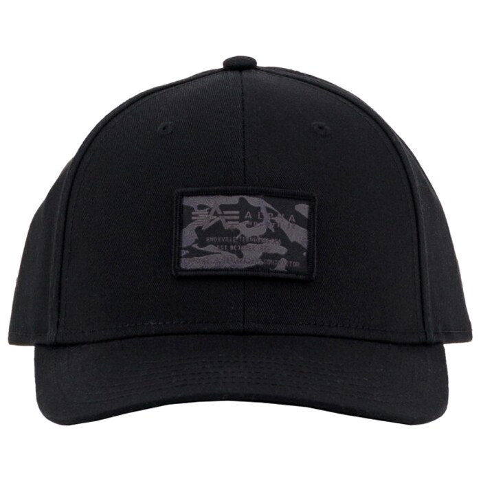 Alpha Industries Crew Camo Baseball Cap - Black