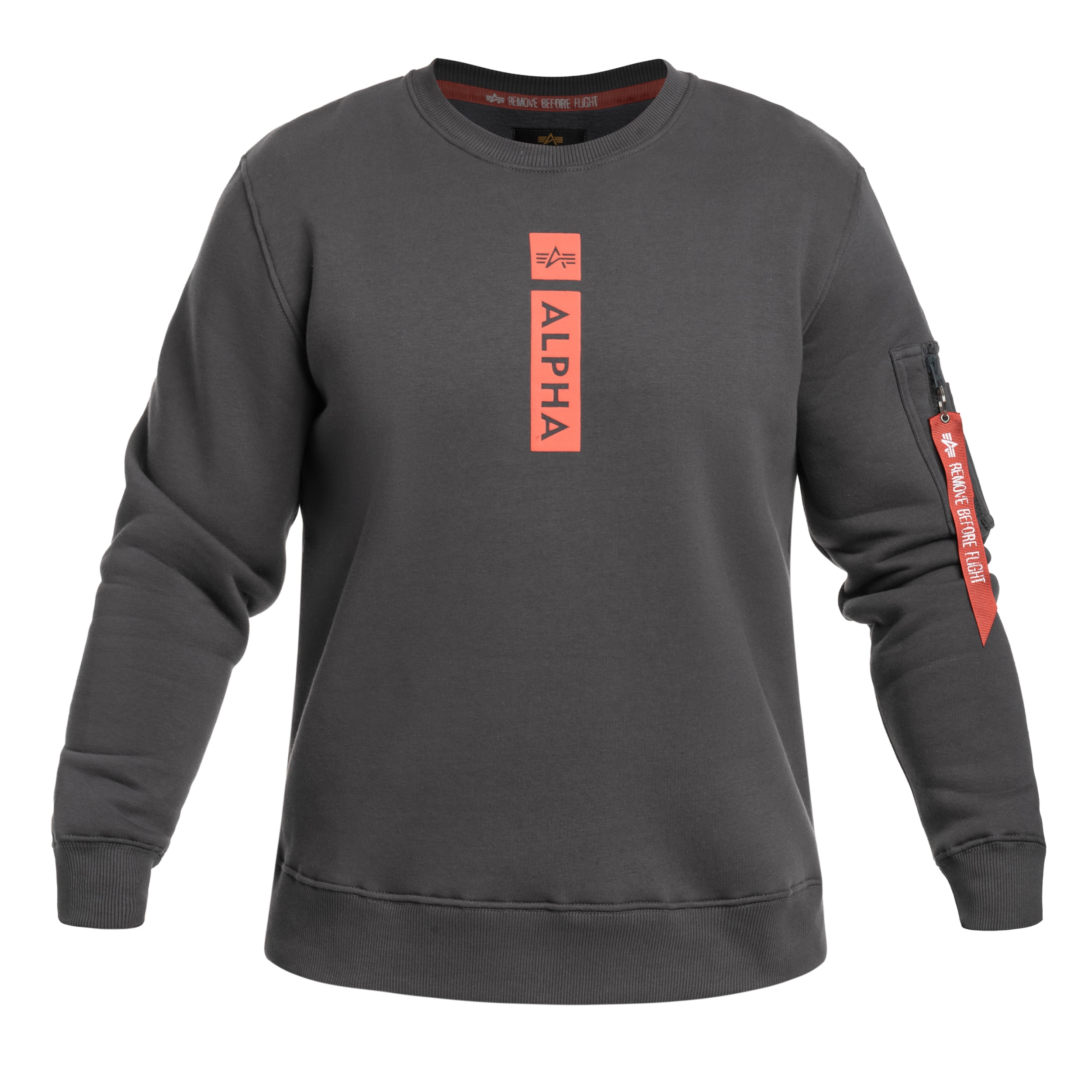 Alpha Industries Reflective Print Sweater - Vintage Grey