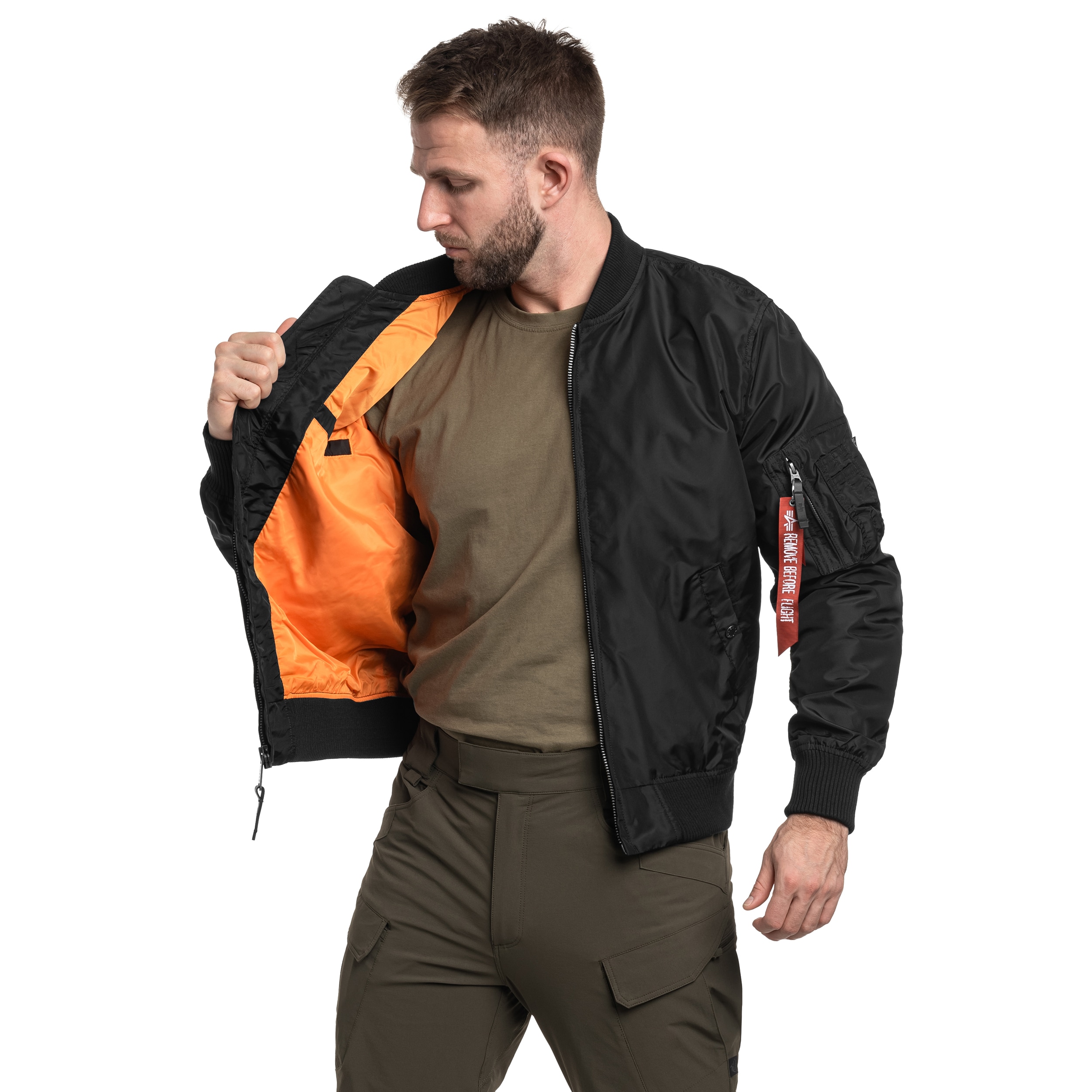 Alpha Industries MA-1 TT Two Tone Jacket - Black