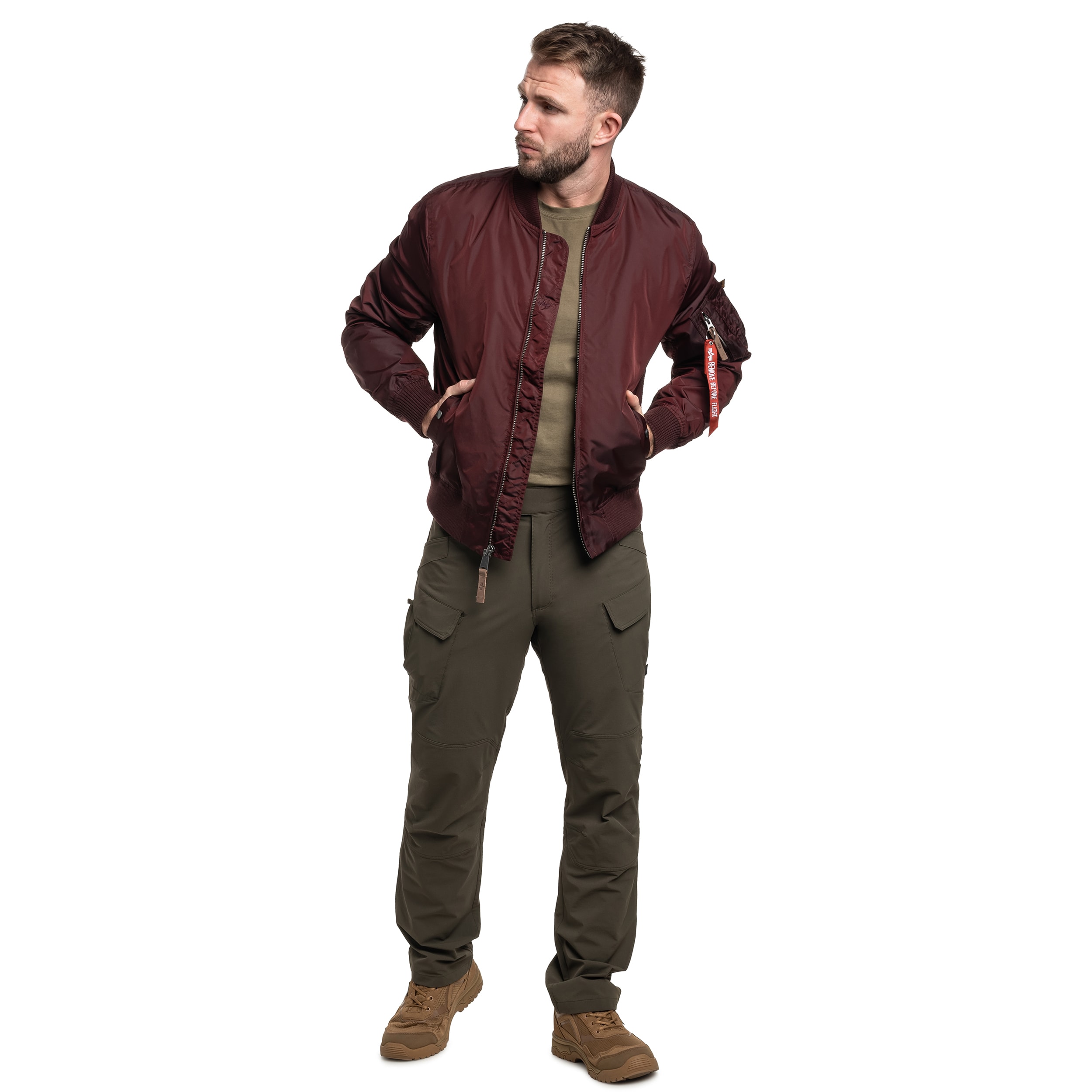 Alpha Industries MA-1 TT Two Tone Jacket - Dark Maroon