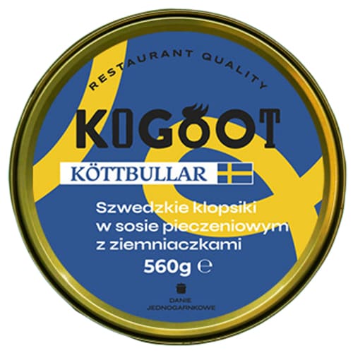 Kogoot Tinned Food - Swedish Köttbullar meatballs in roasting sauce with potatoes 560 g