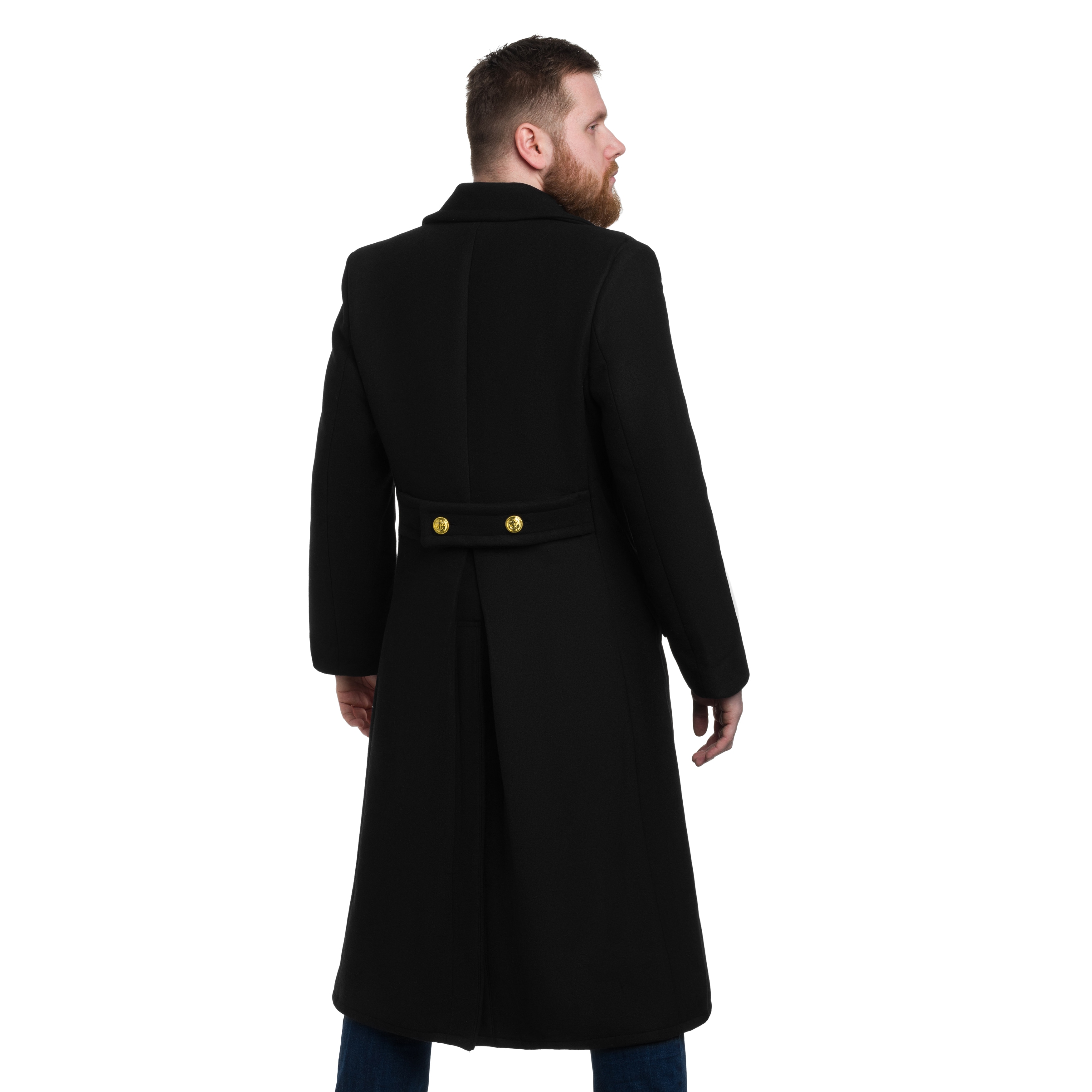 Mil-Tec German Navy Wool Coat - Black