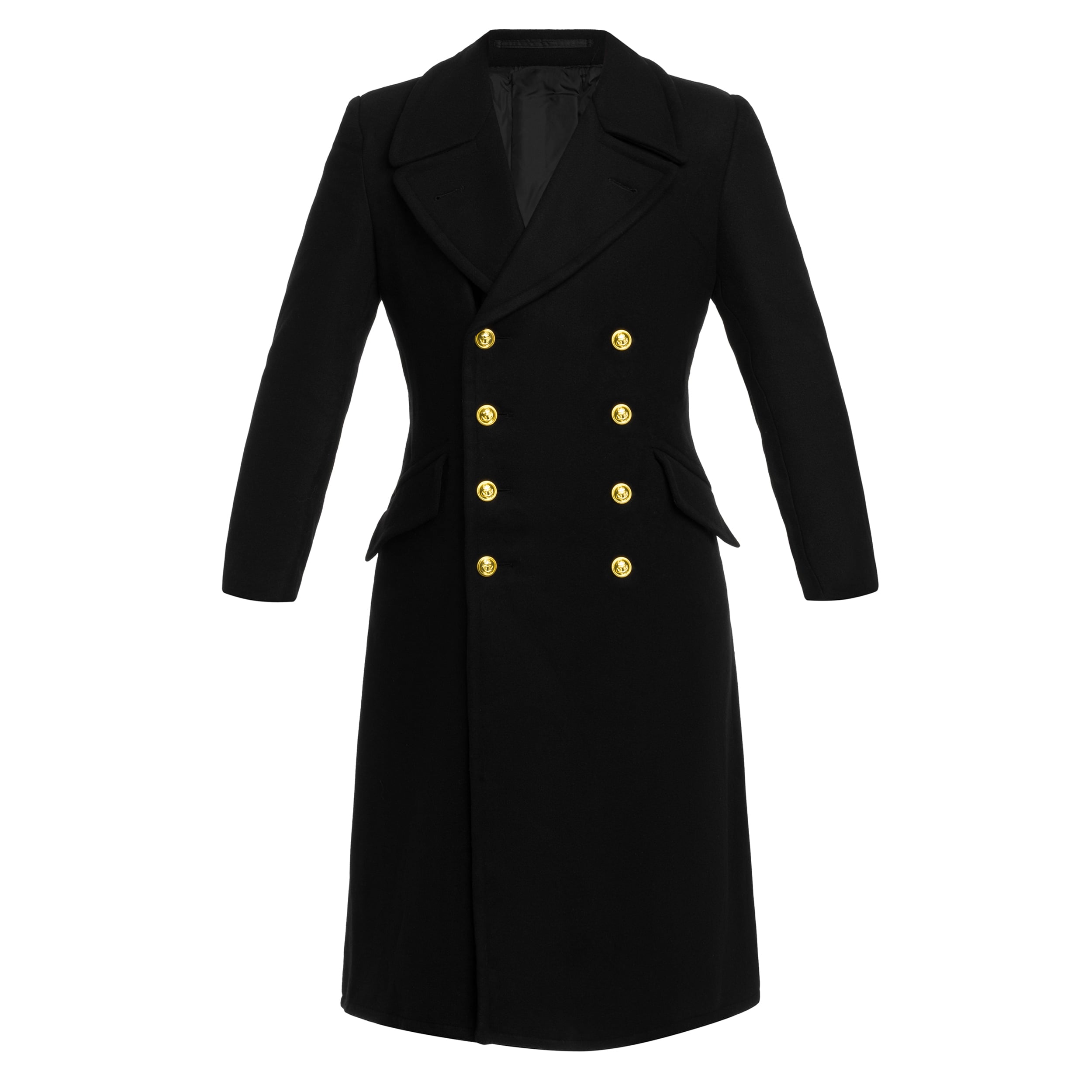 Mil-Tec German Navy Wool Coat - Black