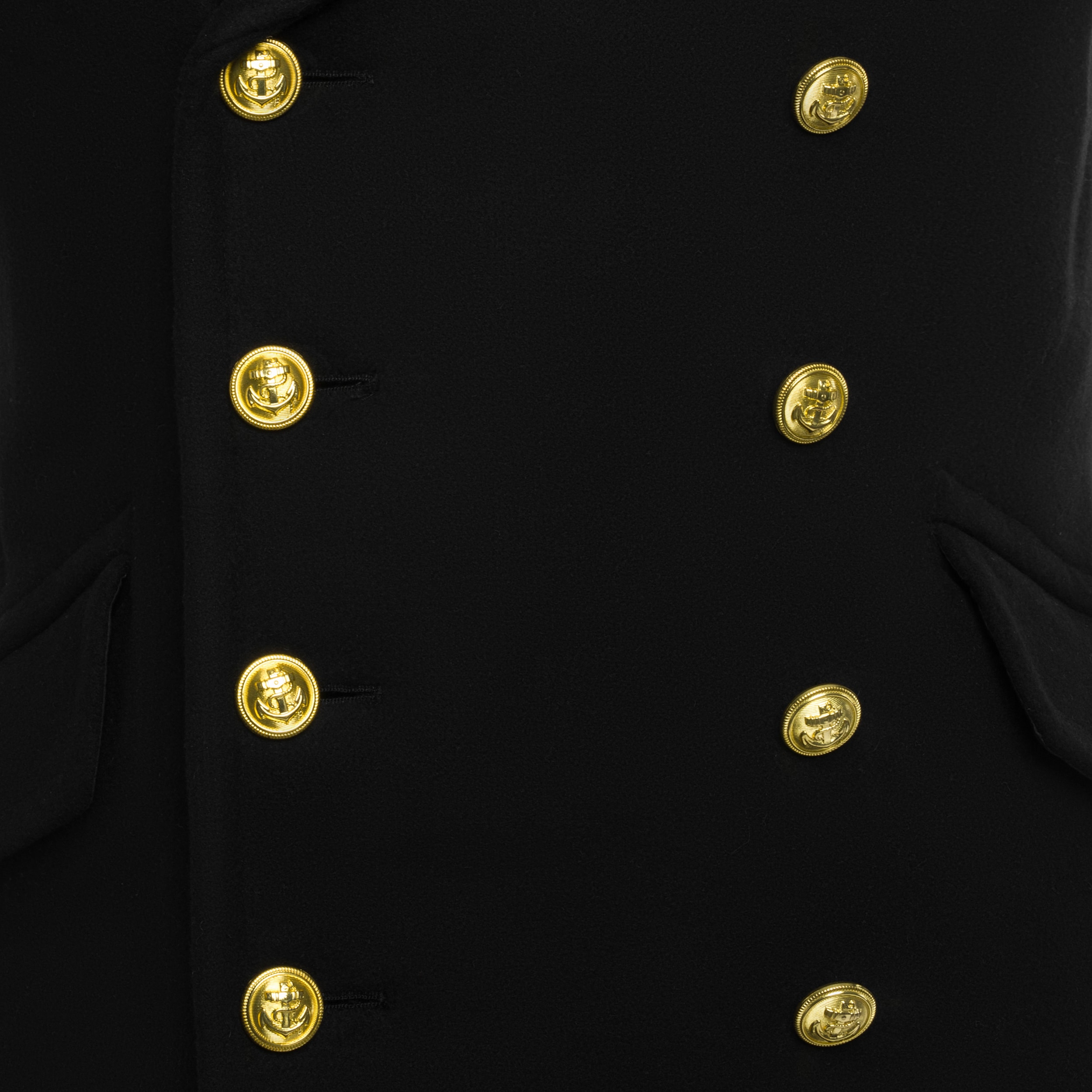 Mil-Tec German Navy Wool Coat - Black