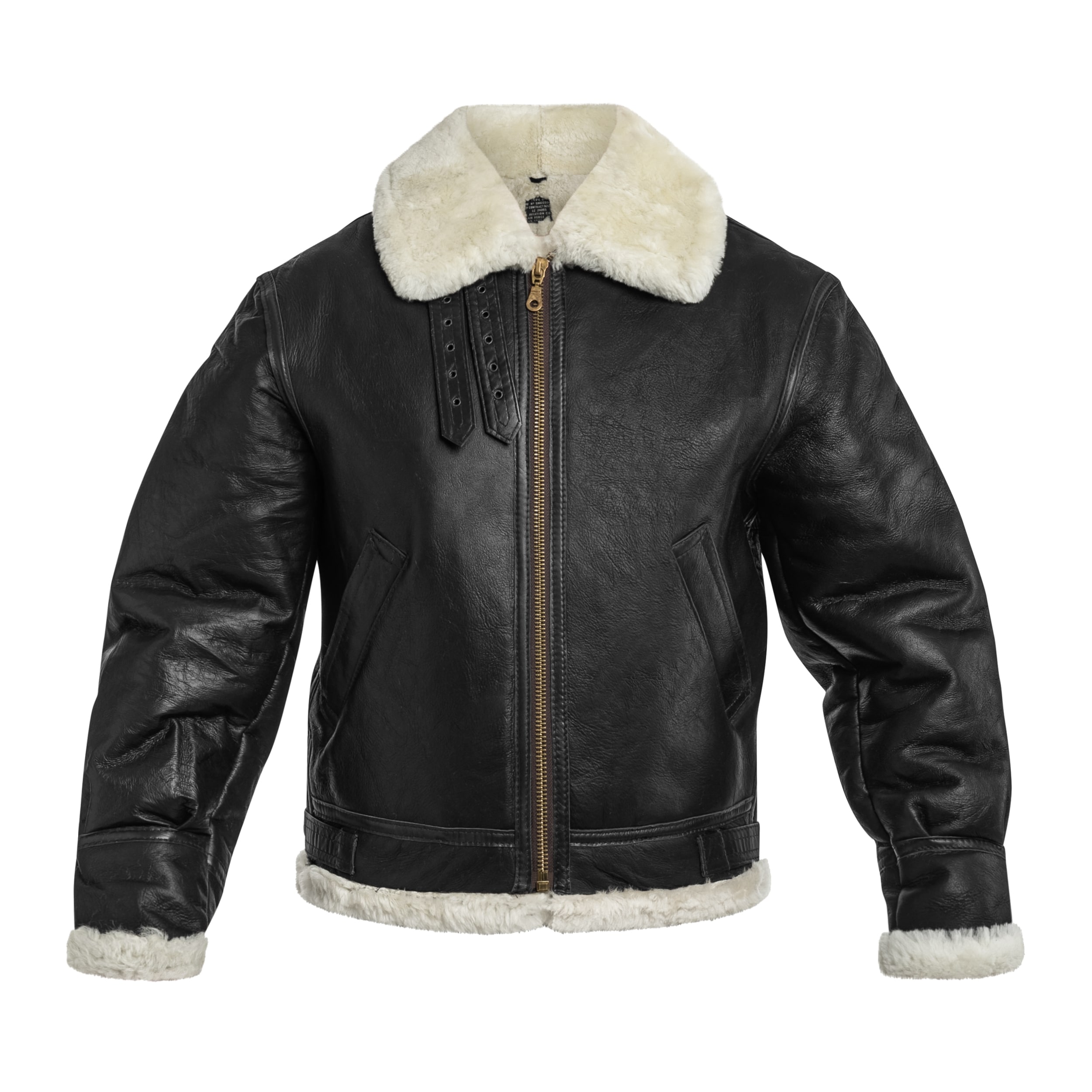 Mil-Tec US B3 Sheepskin Leather Jacket - Black