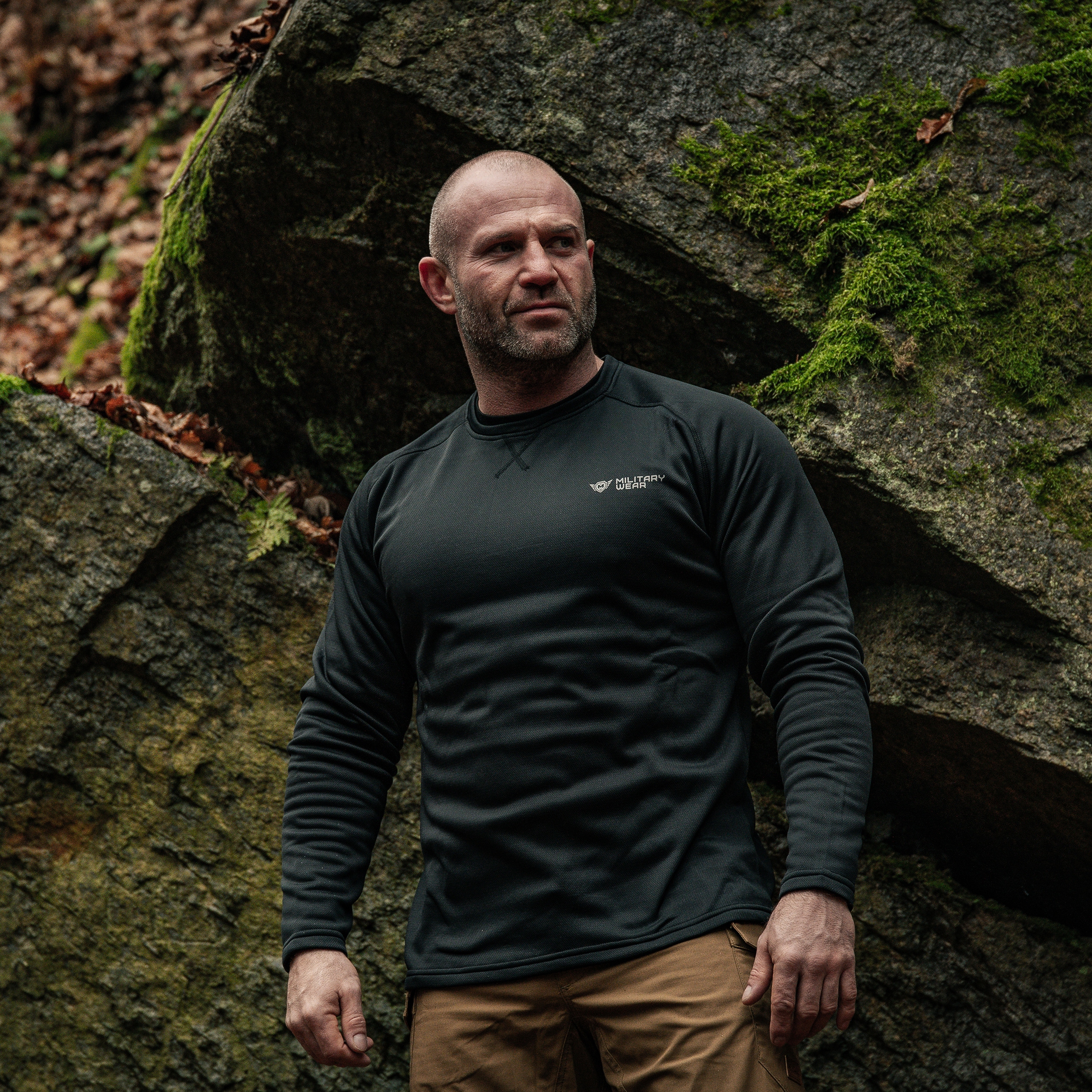 Military Wear Ghost Layer Sweatshirt - Black