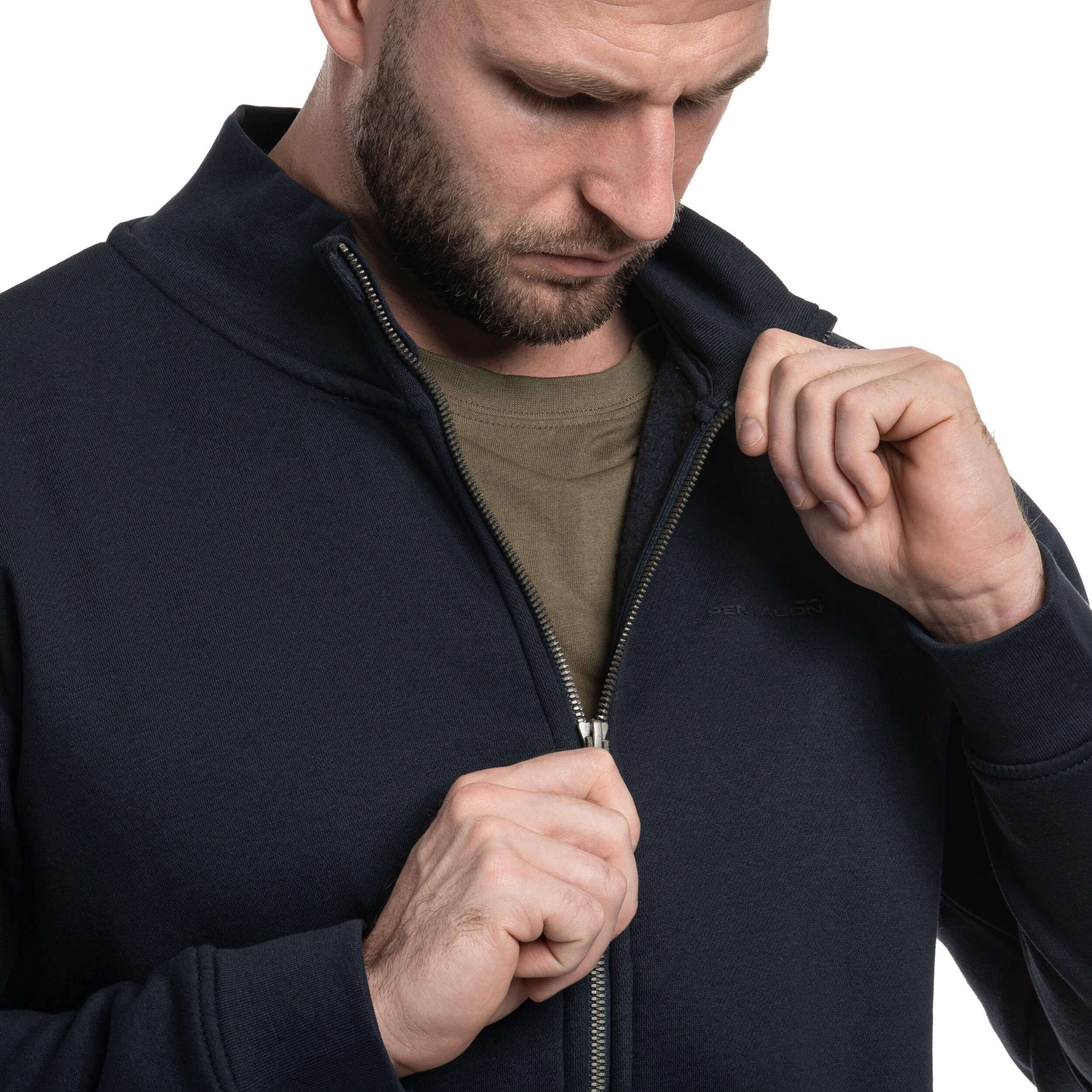 Pentagon Highneck Sweater - Midnight Blue