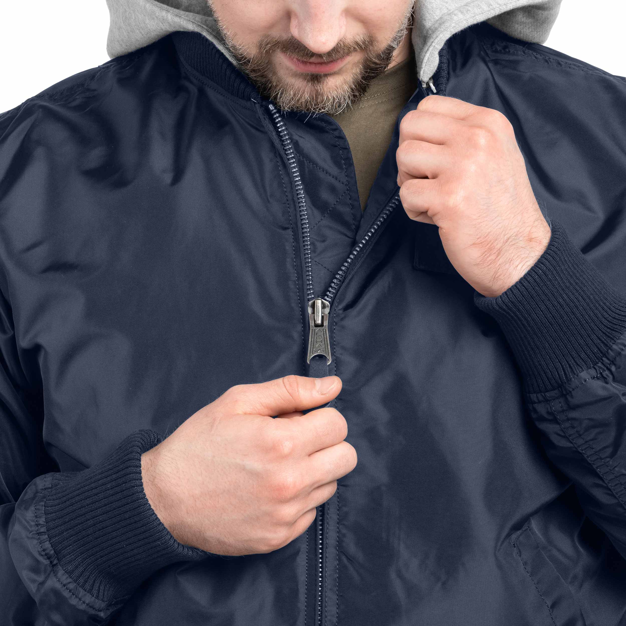 Alpha Industries MA-1 TT Hood Jacket - Replica Blue