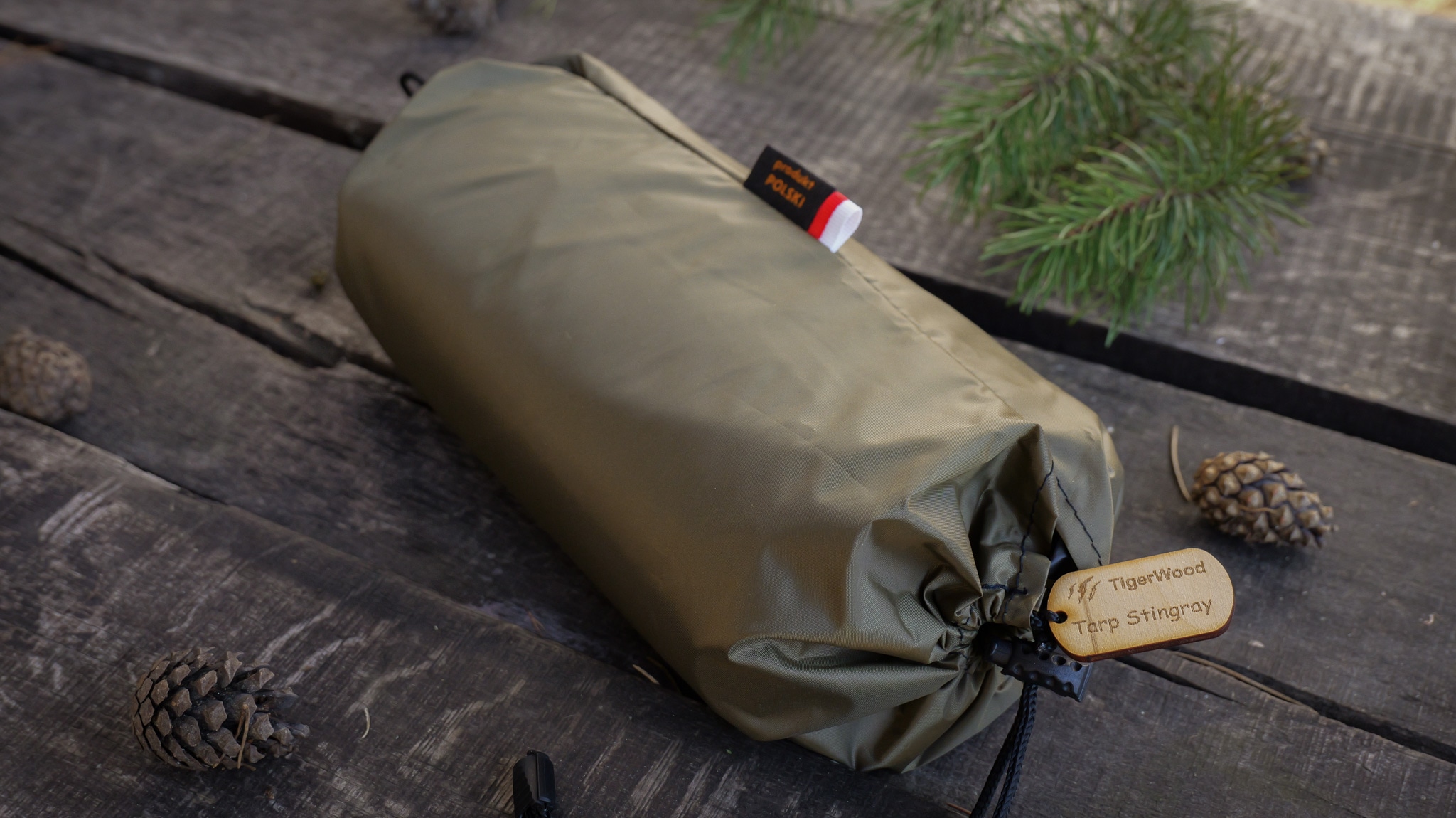 TigerWood Termo Tarp T2 StingRay Camping Tarp 3.6 x 2.8 m - Khaki