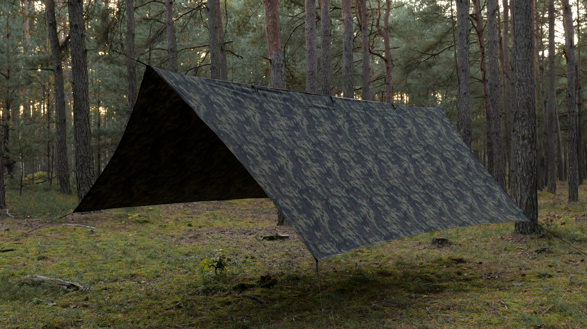 TigerWood Termo Tarp T2 StingRay Camping Tarp 3.6 x 2.8 m - Camo