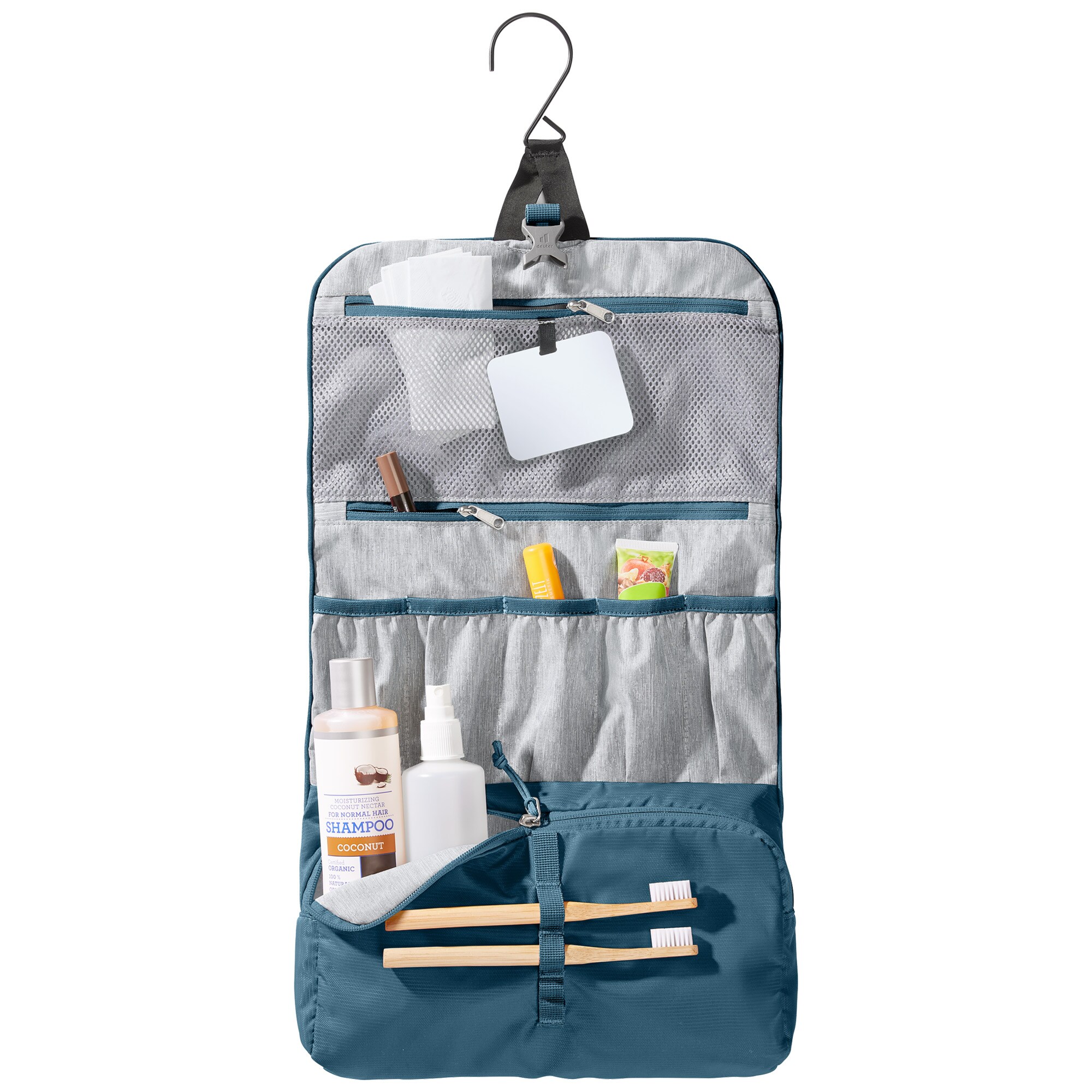 Deuter Wash Bag II Folding Toiletry Bag - Atlantic/White Logo