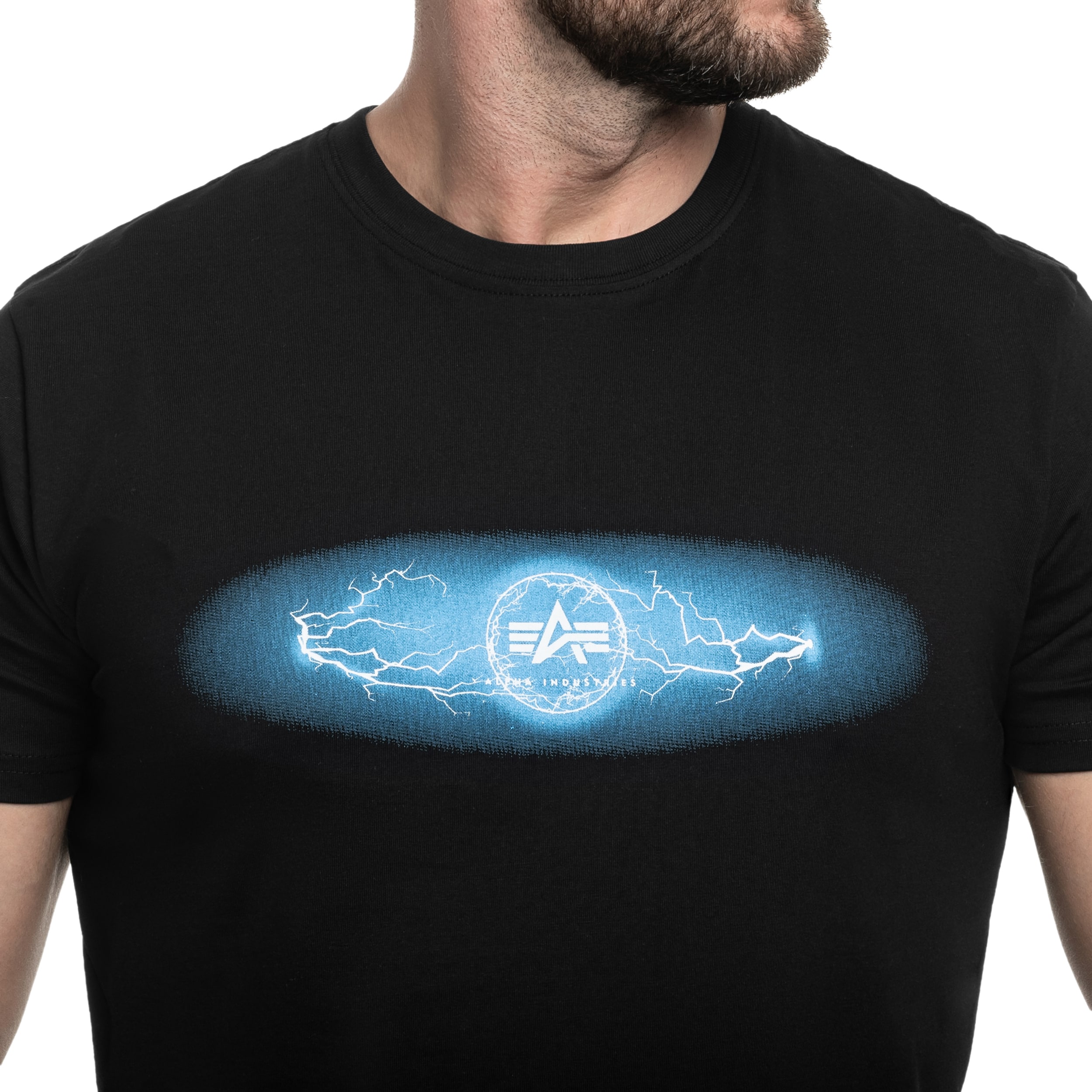 Alpha Industries Lightning T-Shirt - Black/Blue